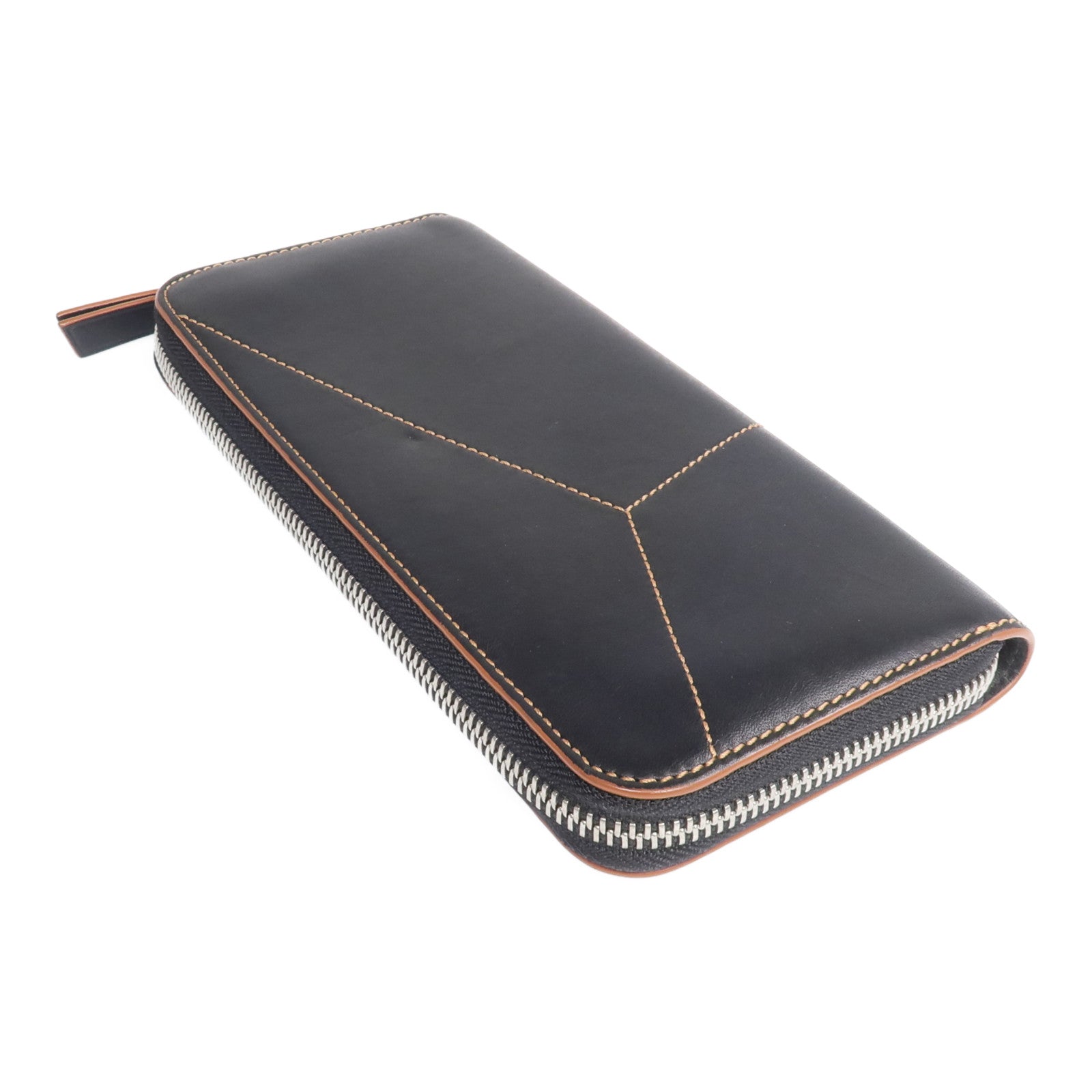 LOEWE 牛皮皮革Long Wallet銀扣長錢包