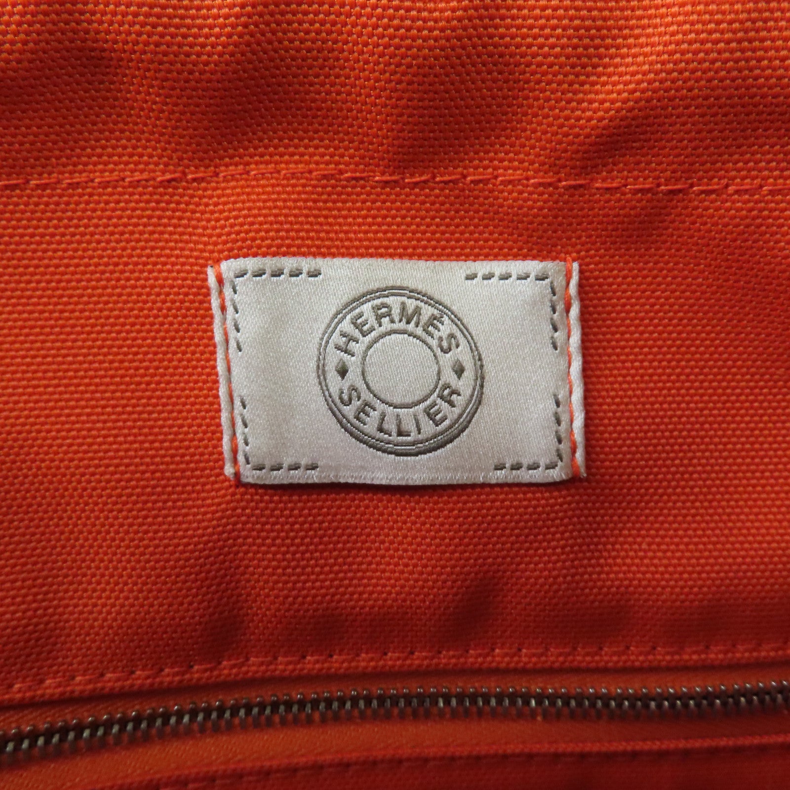 HERMES 帆布Sac De Pansage Groom銀扣手挽肩背兩用袋靛藍色