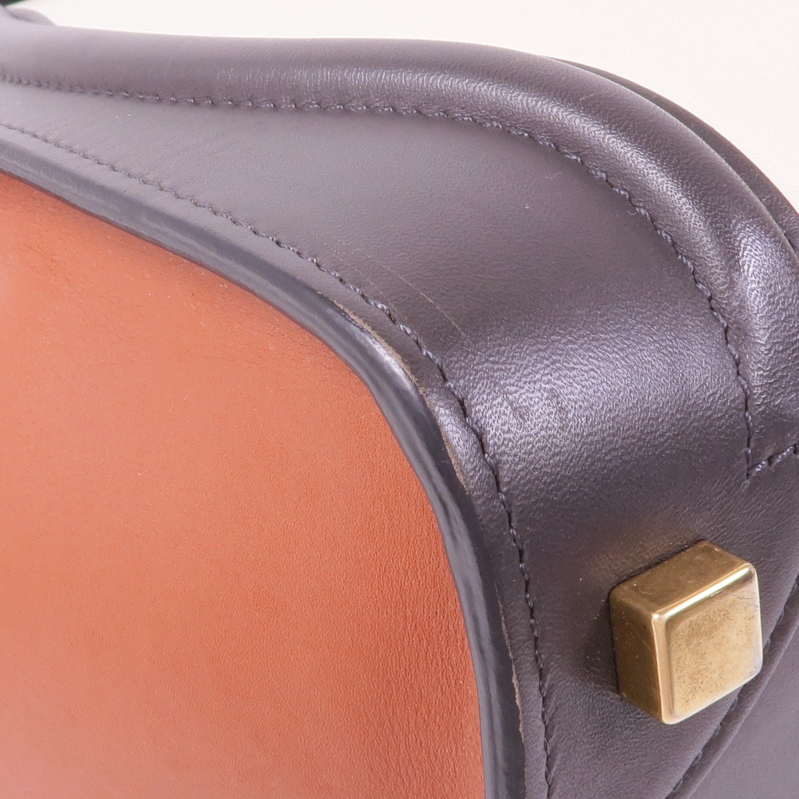 CELINE 牛皮皮革Micro Luggage金扣手挽袋