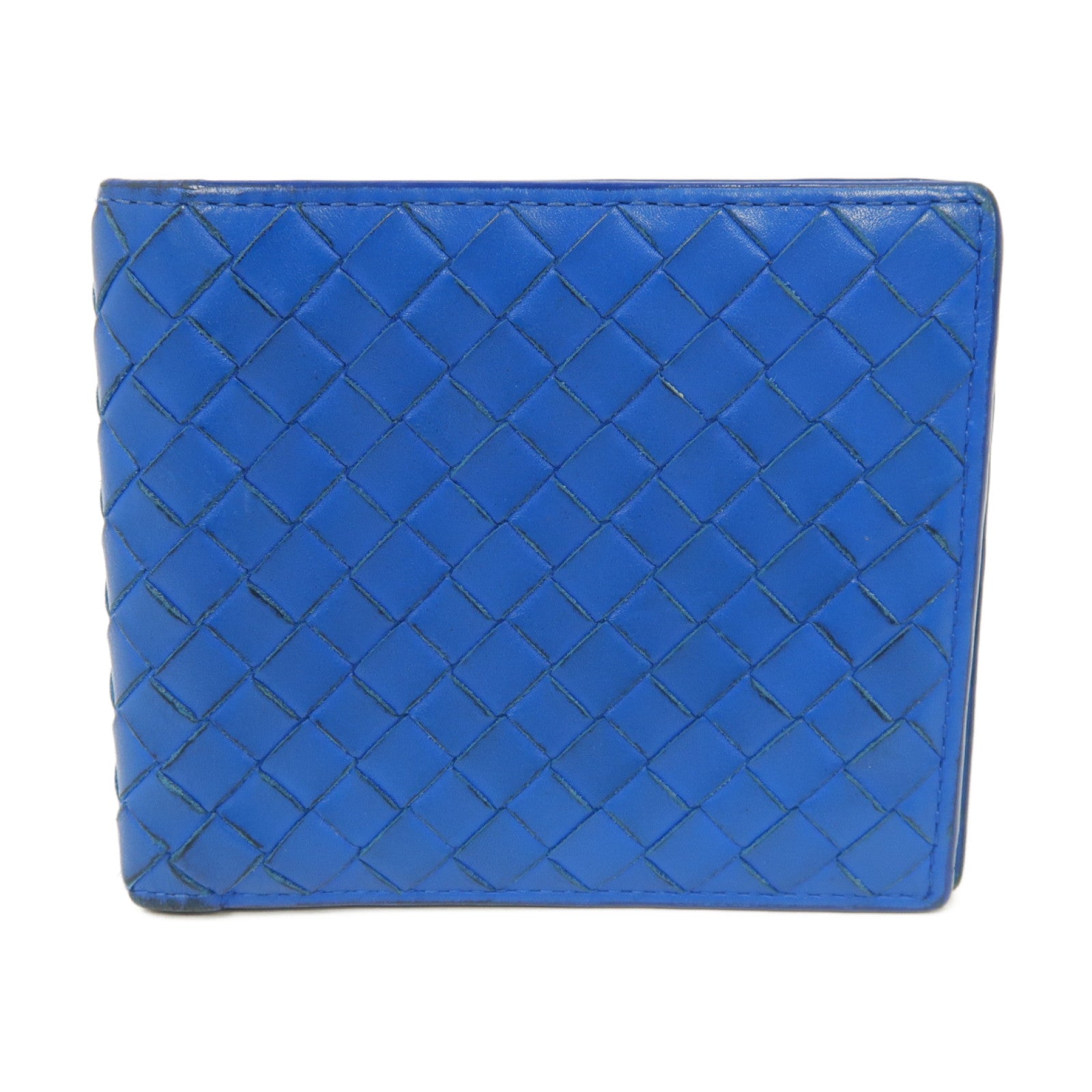 BOTTEGA VENETA 織紋皮革Wallet錢包藍色