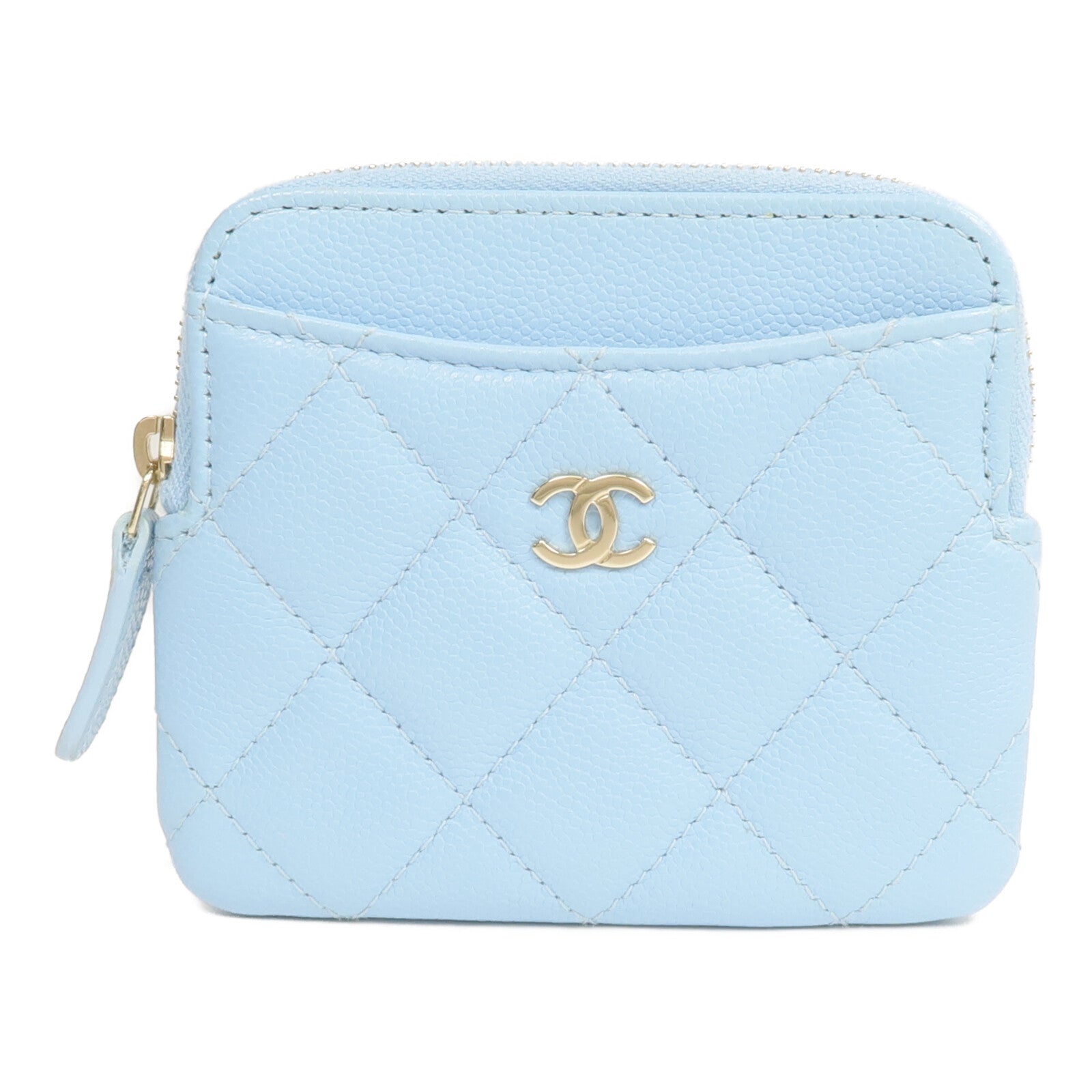 CHANEL 牛皮皮革Coin/Card Case金扣零錢包/卡片套
