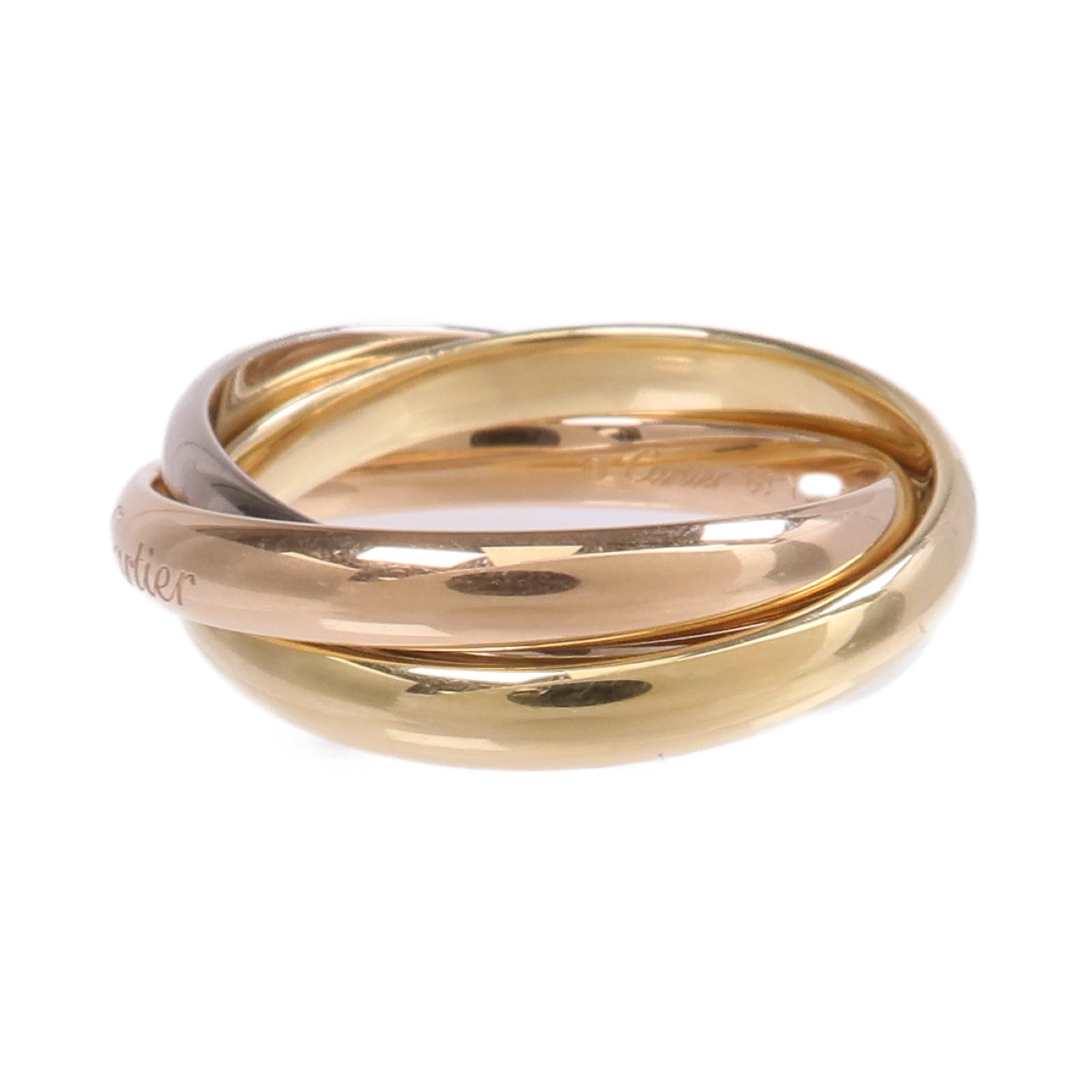 CARTIER 18K黃金/白金/玫瑰金Trinity Ring戒指Cartier#60/US#9.25