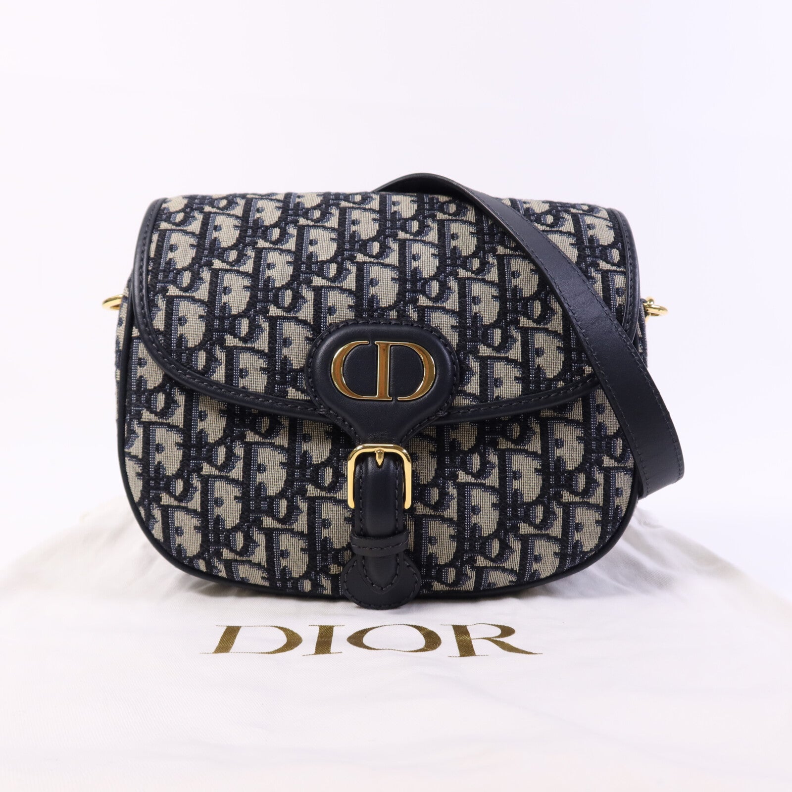 Dior 帆布Bobby Medium金扣肩背袋