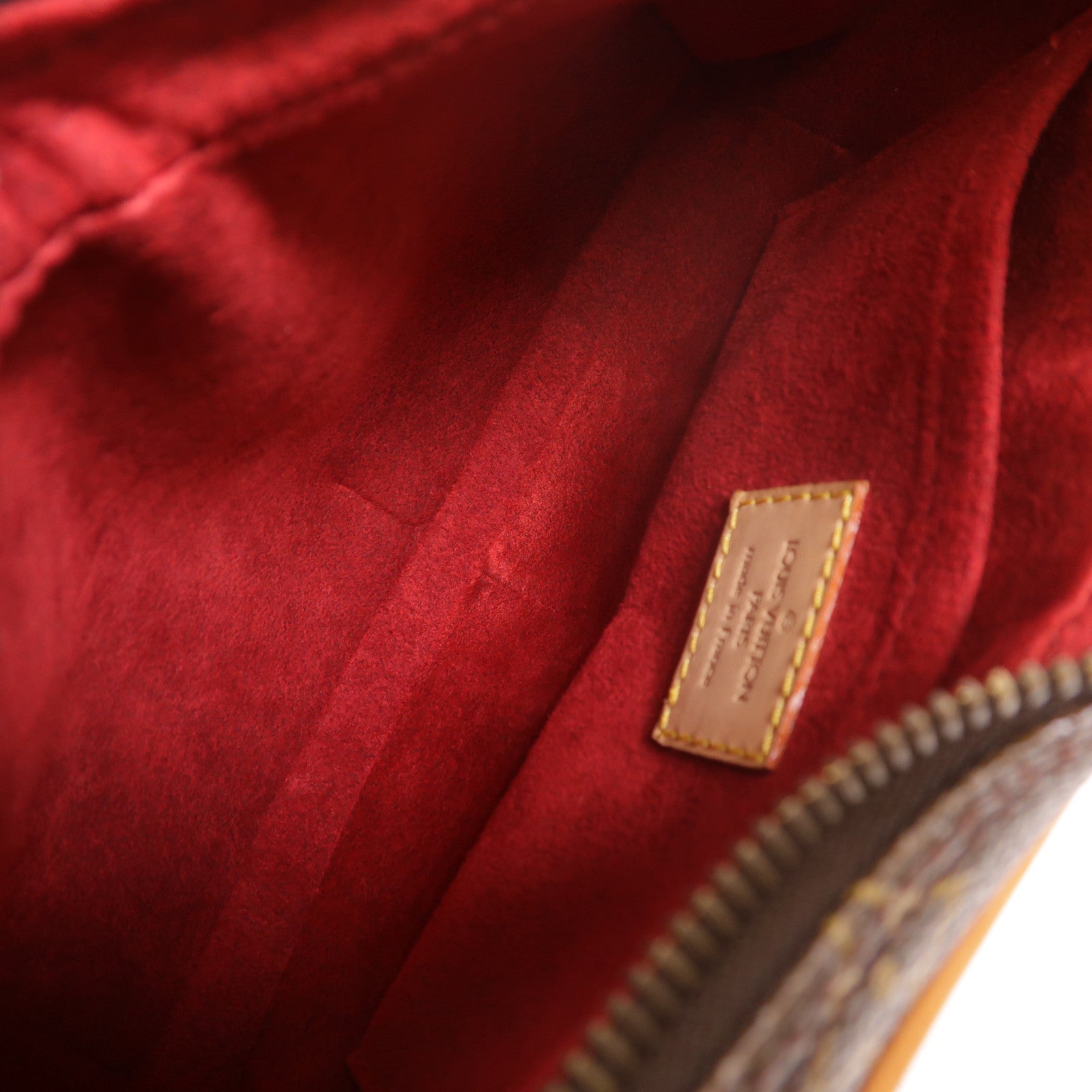 LOUIS VUITTON Monogram Pochette Croissant金扣肩背袋棕色