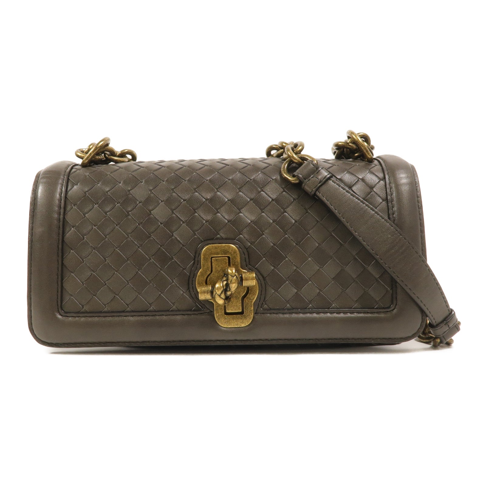 BOTTEGA VENETA 羊皮皮革Olimpia Bag鏈帶肩背袋