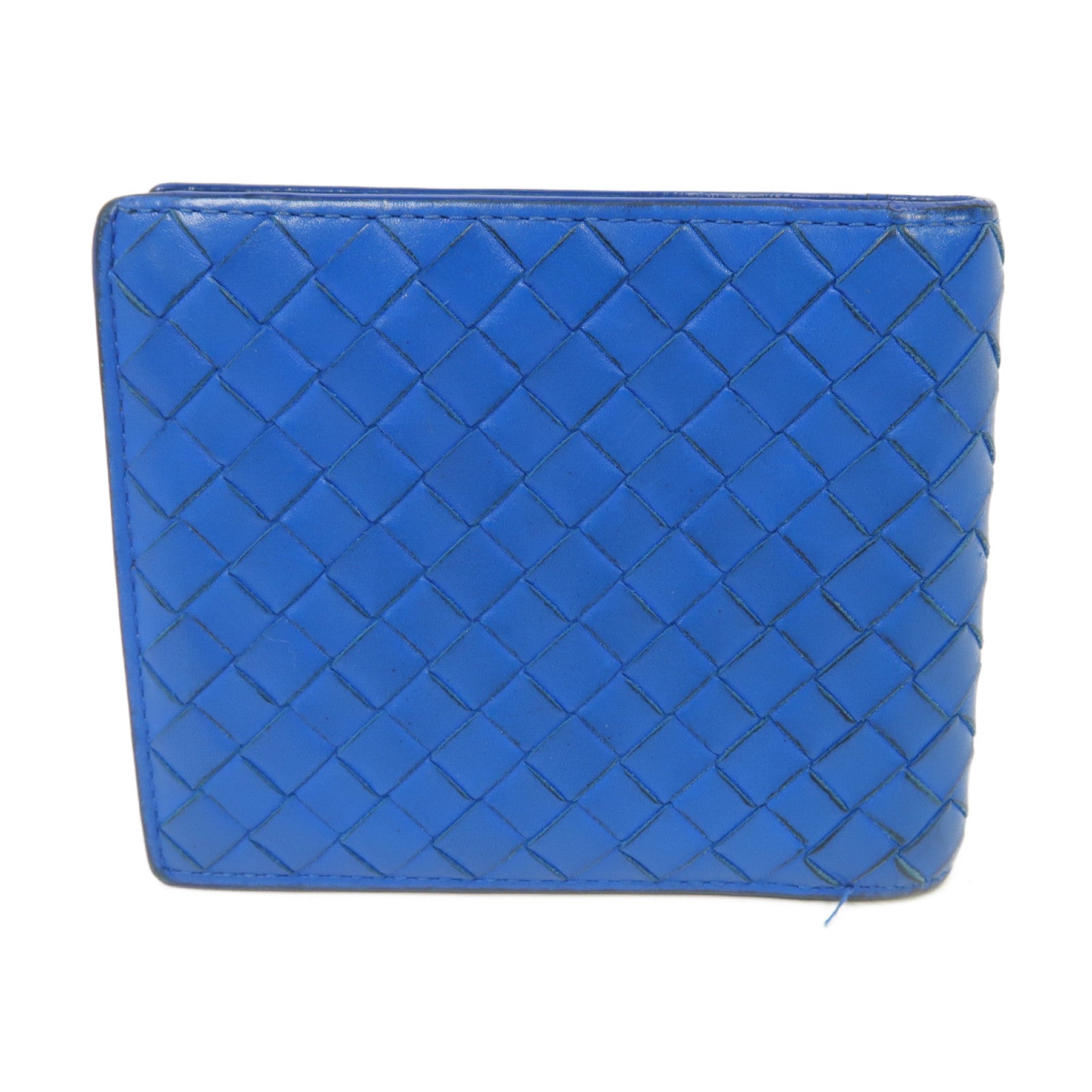 BOTTEGA VENETA 織紋皮革Wallet錢包藍色