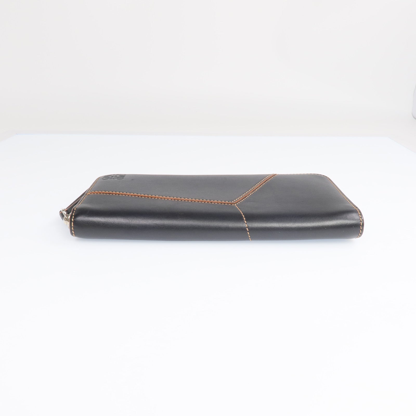 LOEWE 牛皮皮革Long Wallet銀扣長錢包