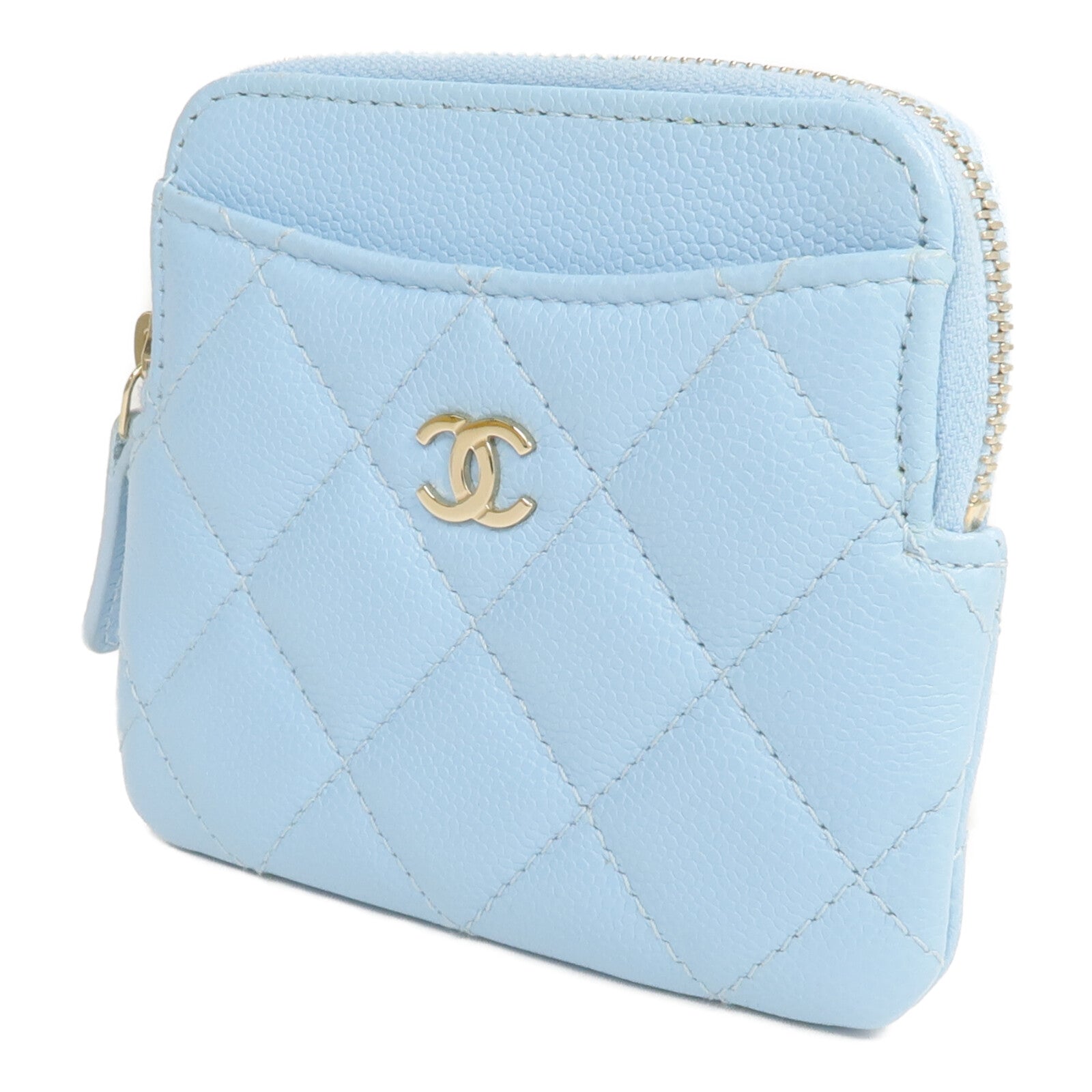 CHANEL 牛皮皮革Coin/Card Case金扣零錢包/卡片套