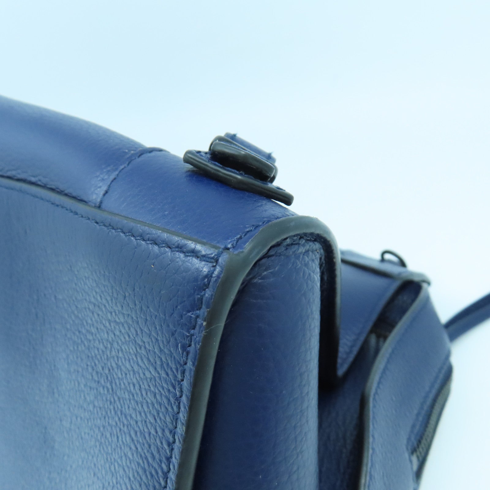 BALENCIAGA 牛皮皮革Neo Classic City黑扣手挽肩背兩用袋深藍色