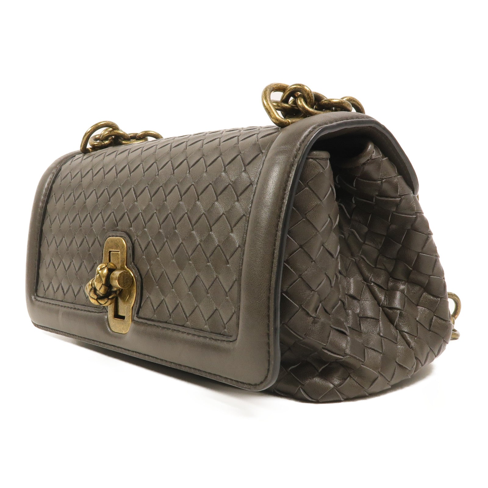BOTTEGA VENETA 羊皮皮革Olimpia Bag鏈帶肩背袋