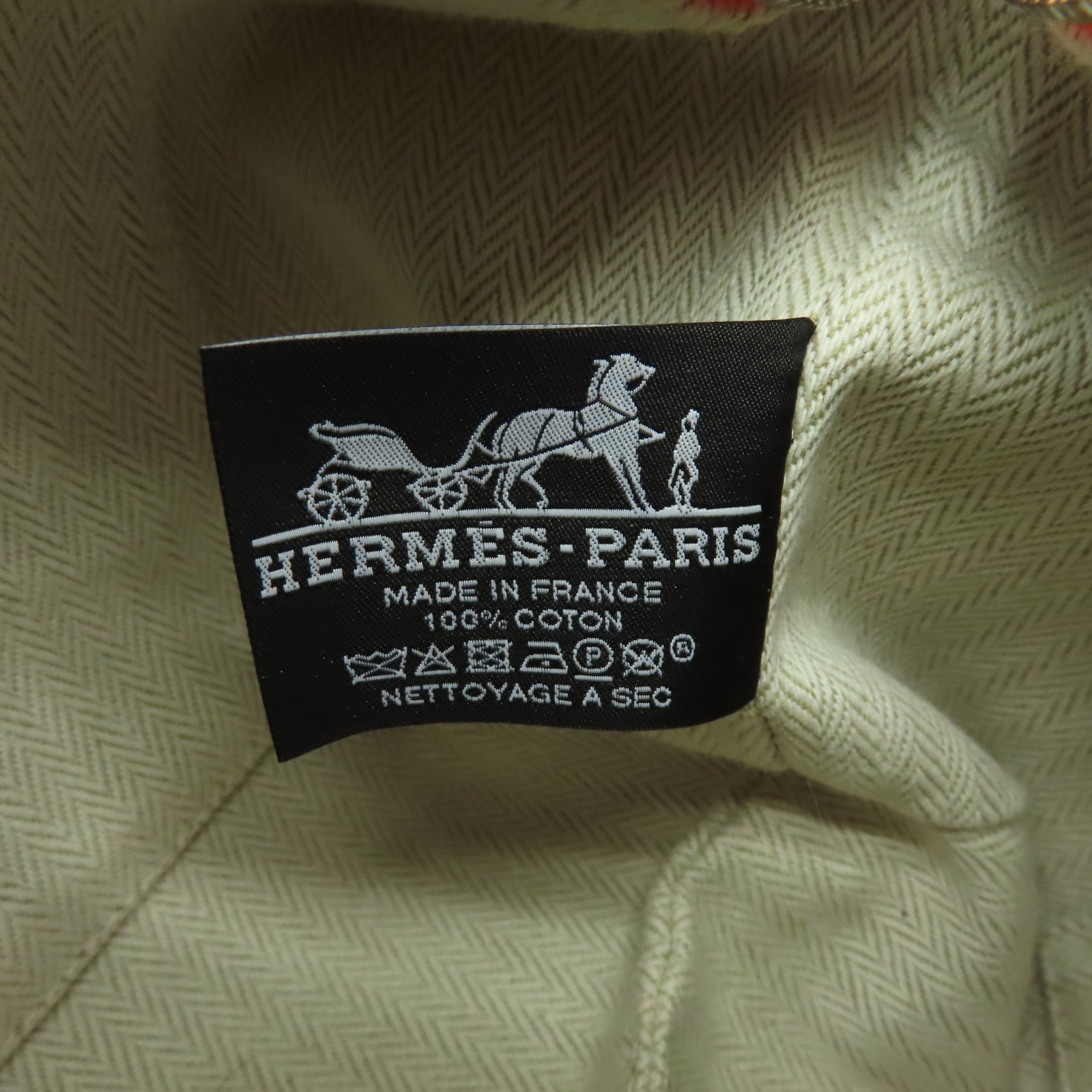 HERMES 【清倉大減價】帆布Bride-a-Brac Small銀扣手挽袋橙色