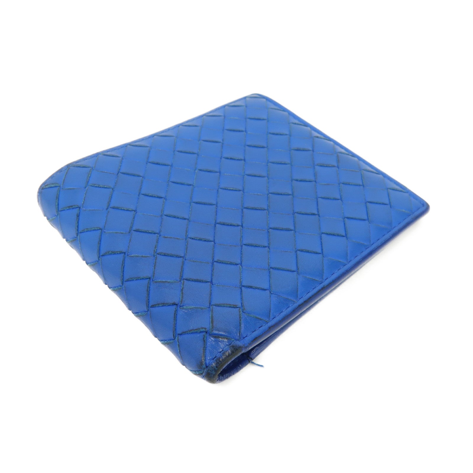 BOTTEGA VENETA 織紋皮革Wallet錢包藍色