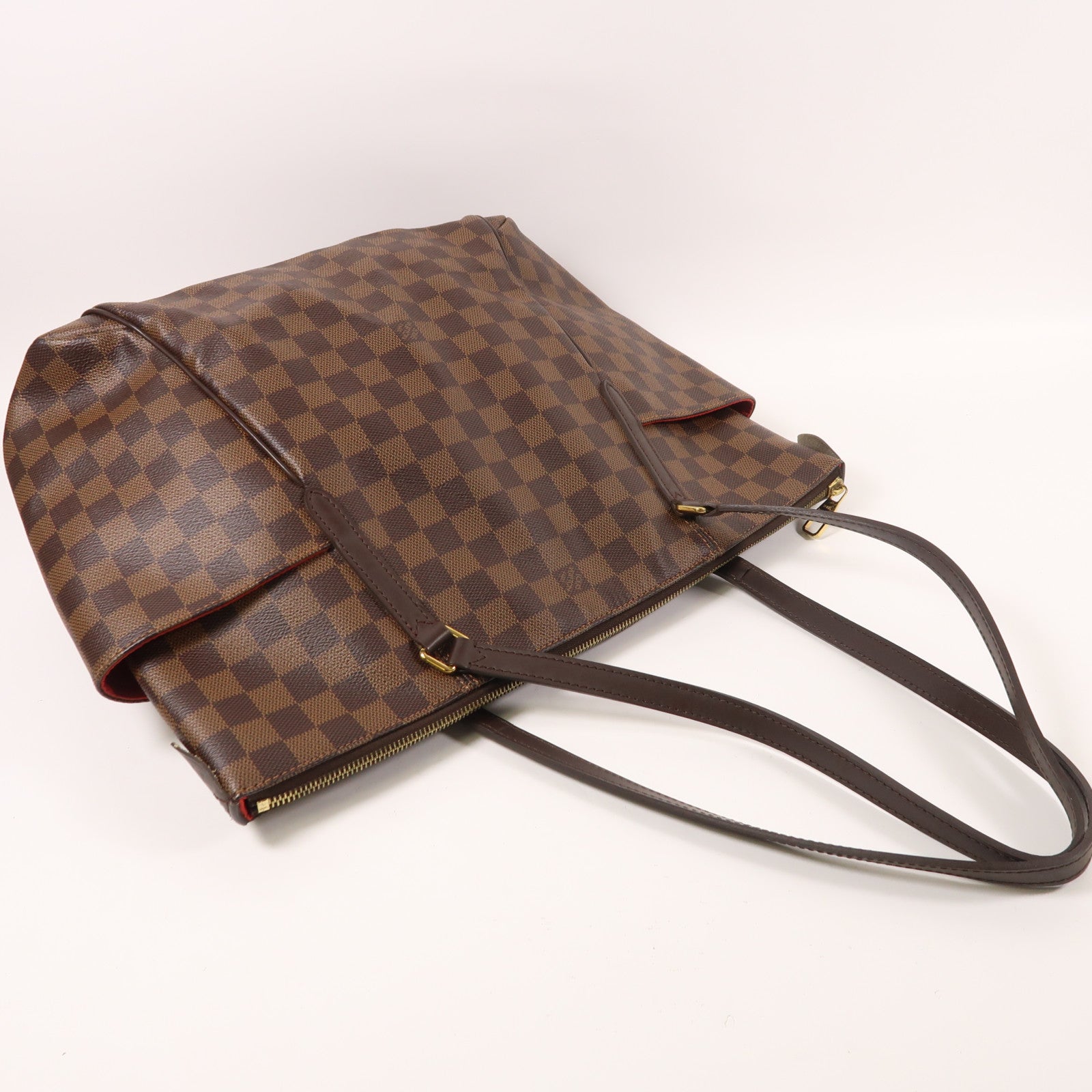 LOUIS VUITTON Damier Ebene Totally MM金扣肩背袋