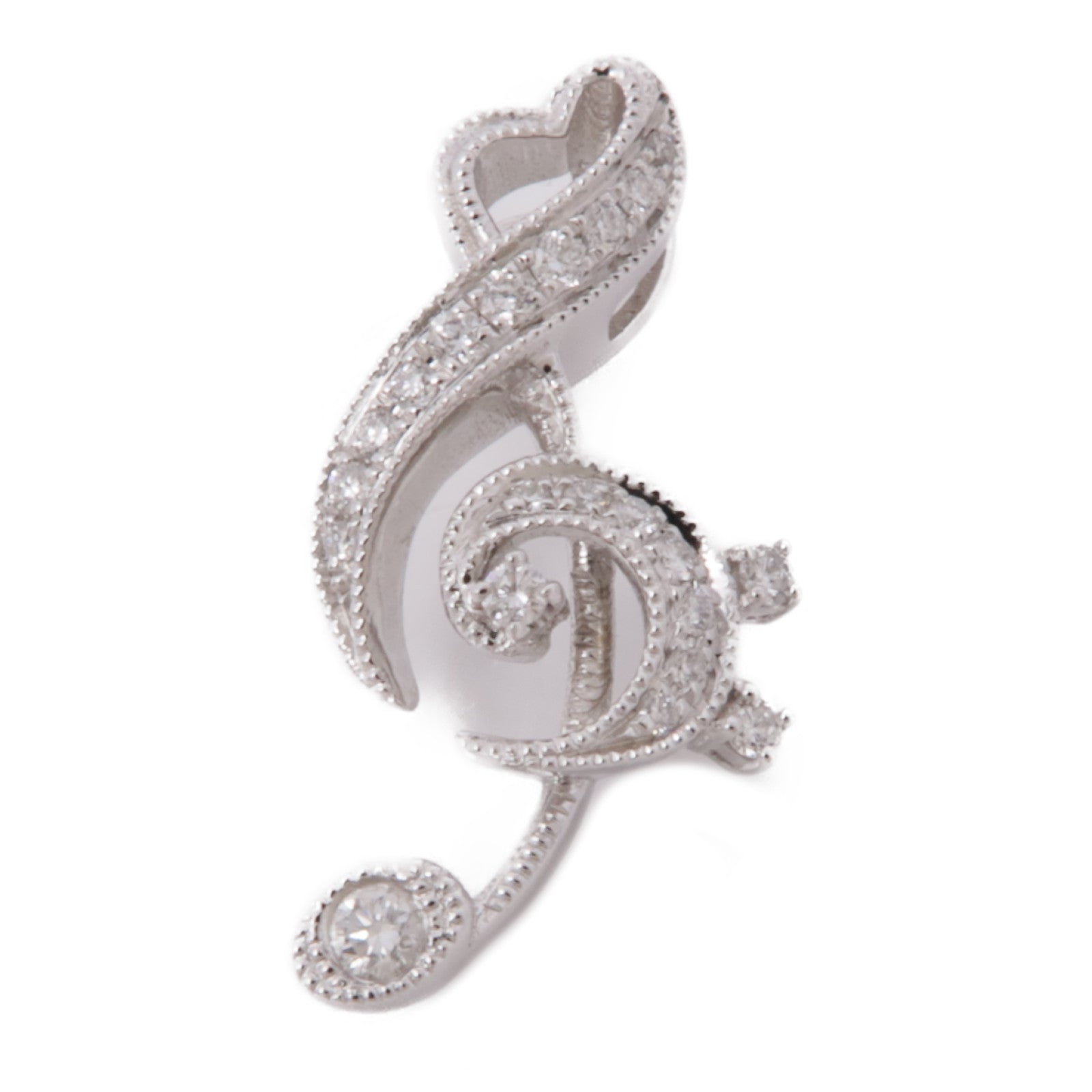 JEWELRY 18K白金Diamond Pendant Top鑽石吊墜