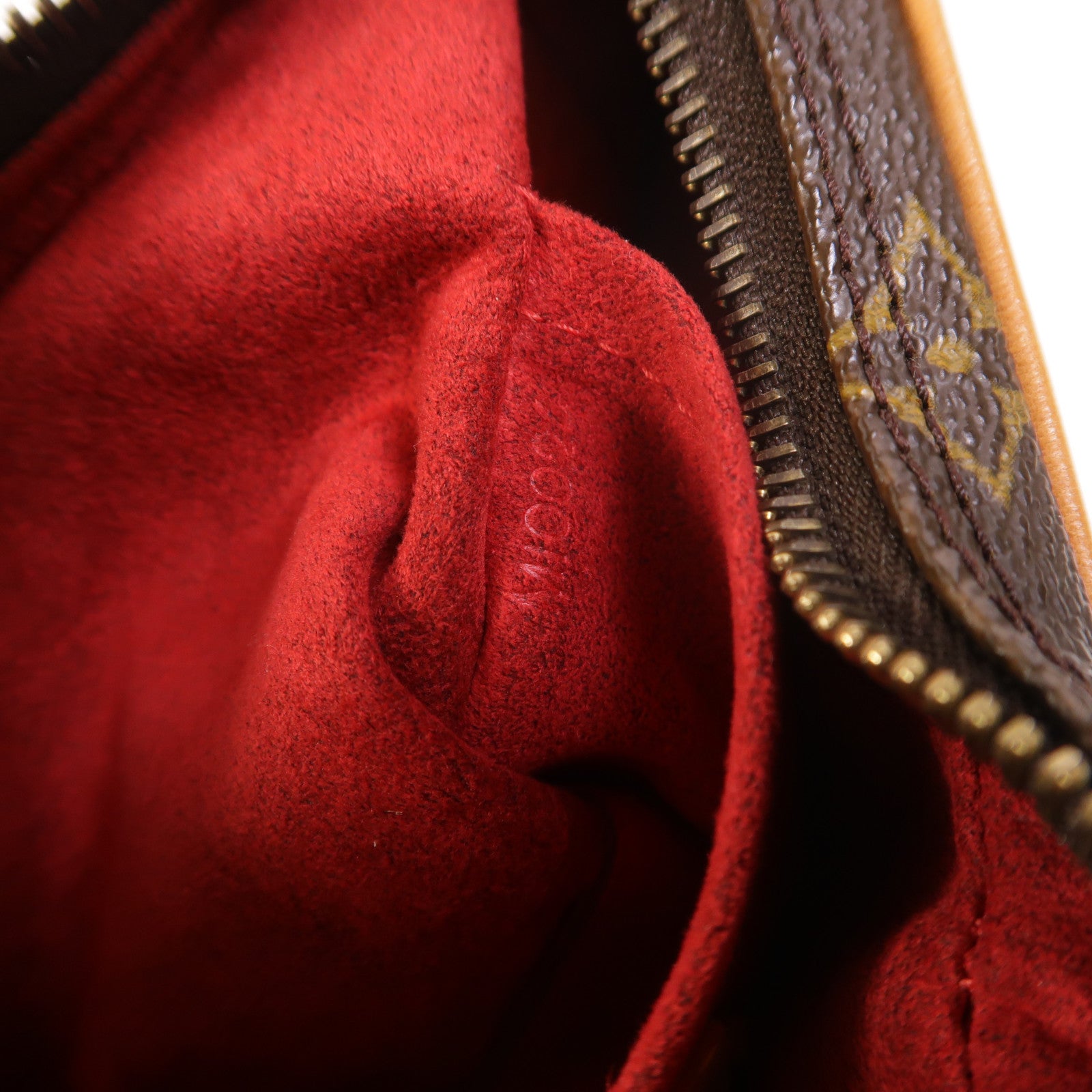 LOUIS VUITTON Monogram Pochette Croissant金扣肩背袋棕色