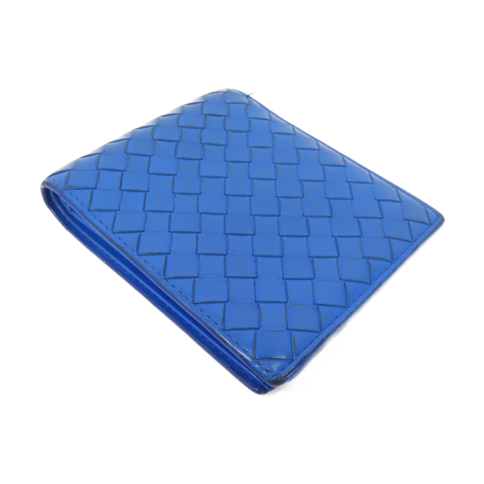 BOTTEGA VENETA 織紋皮革Wallet錢包藍色