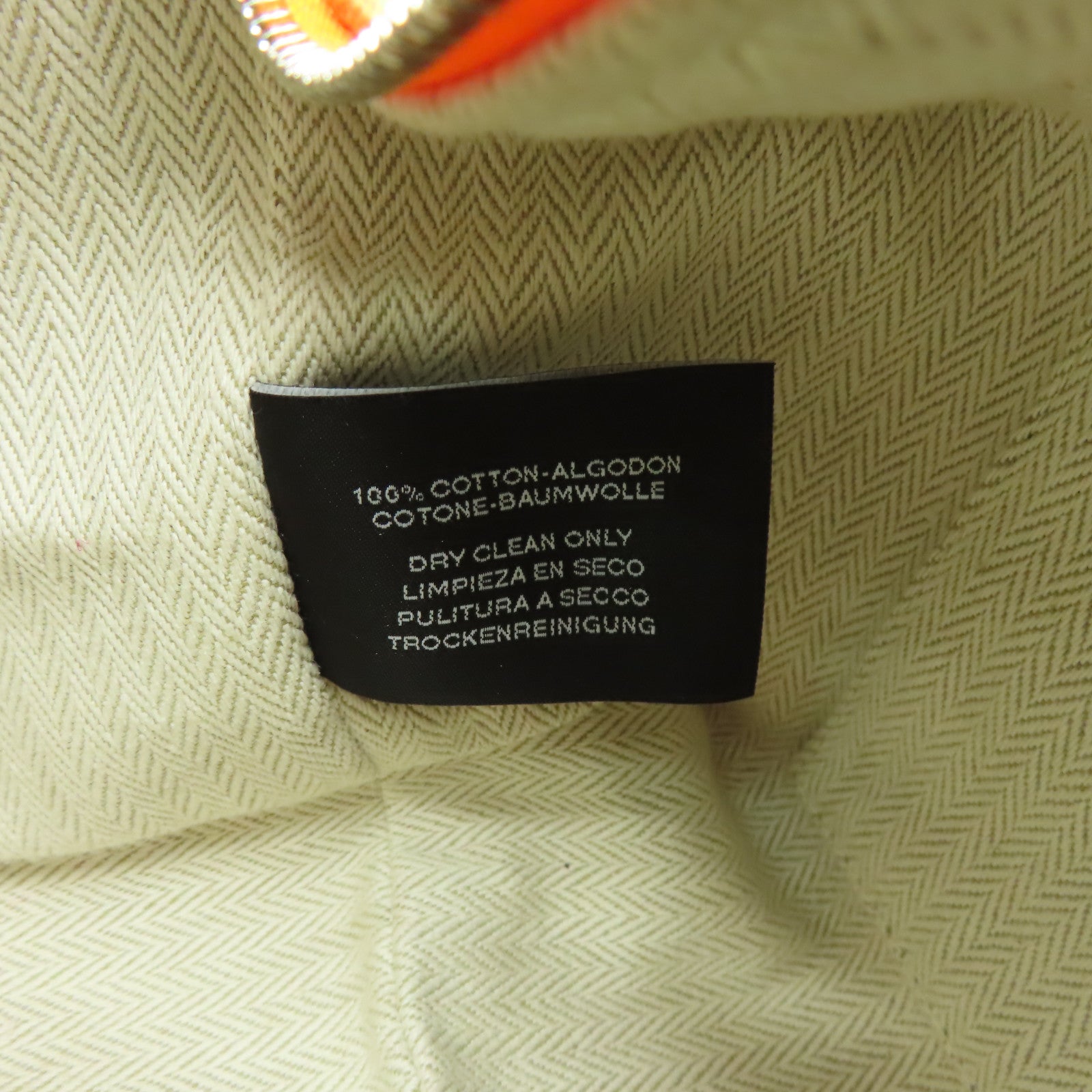 HERMES 【清倉大減價】帆布Bride-a-Brac Small銀扣手挽袋橙色
