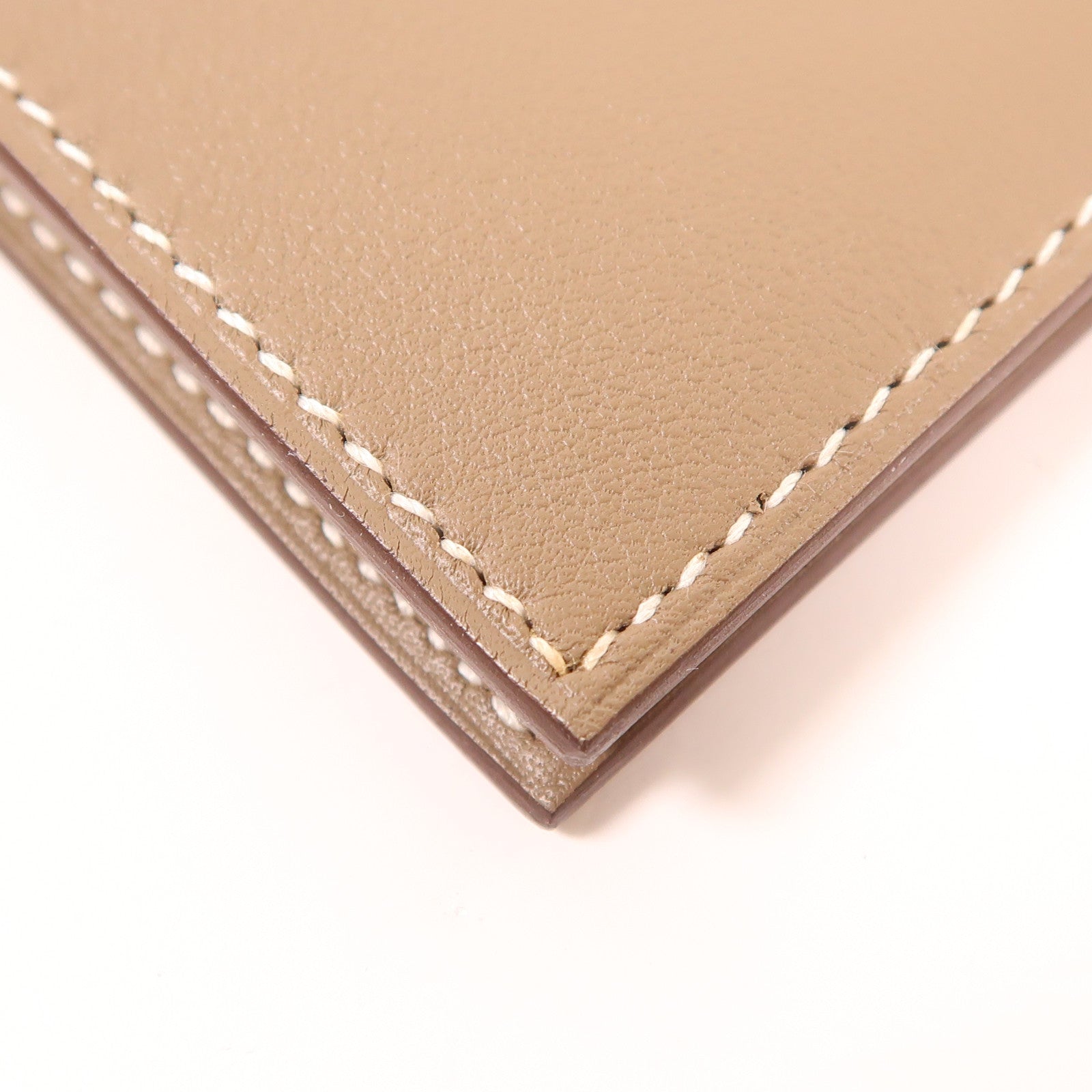 HERMES Swift皮革Citizen Twill Compact Wallet錢包Etoupe