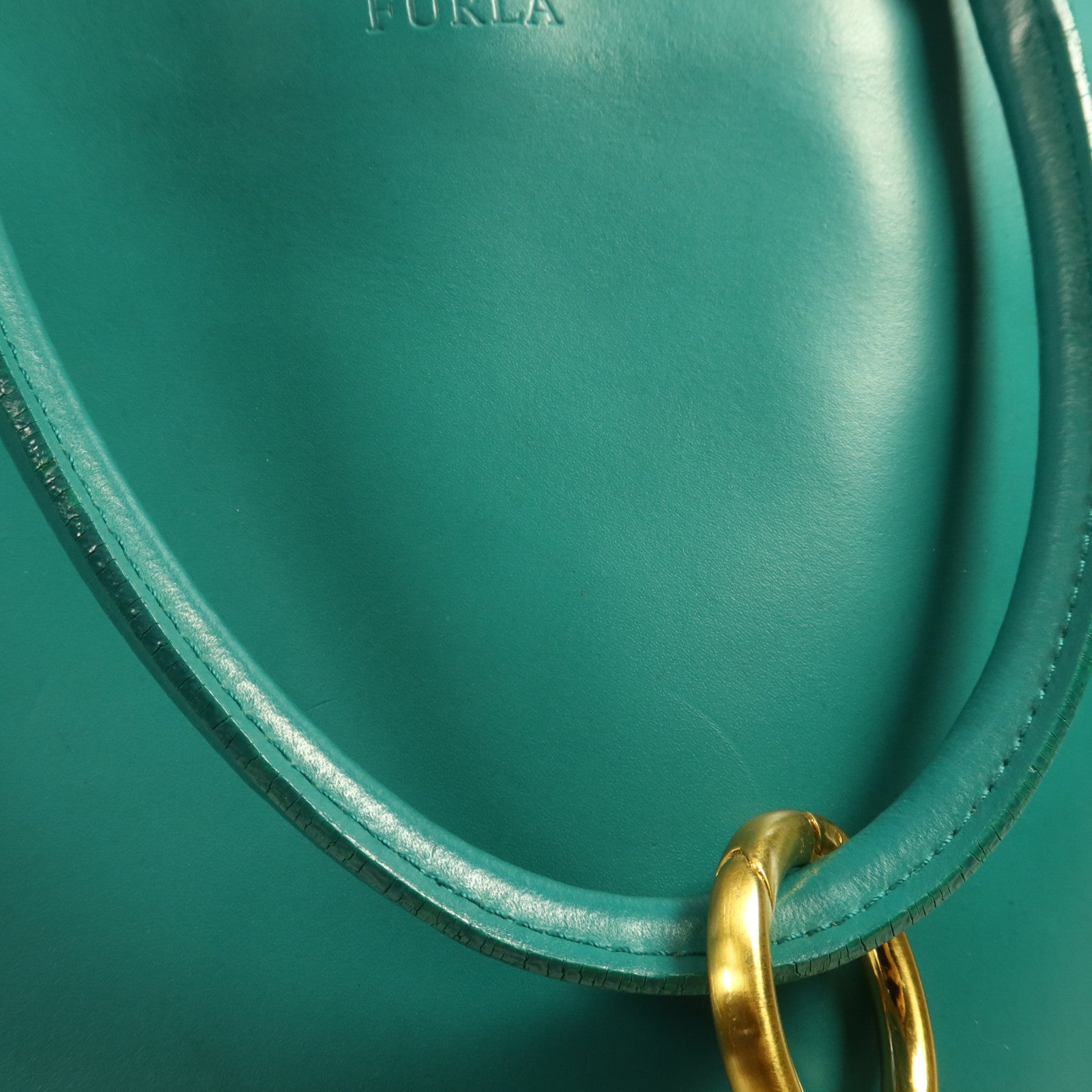 Furla 牛皮皮革Shoulder Bag金扣手挽袋