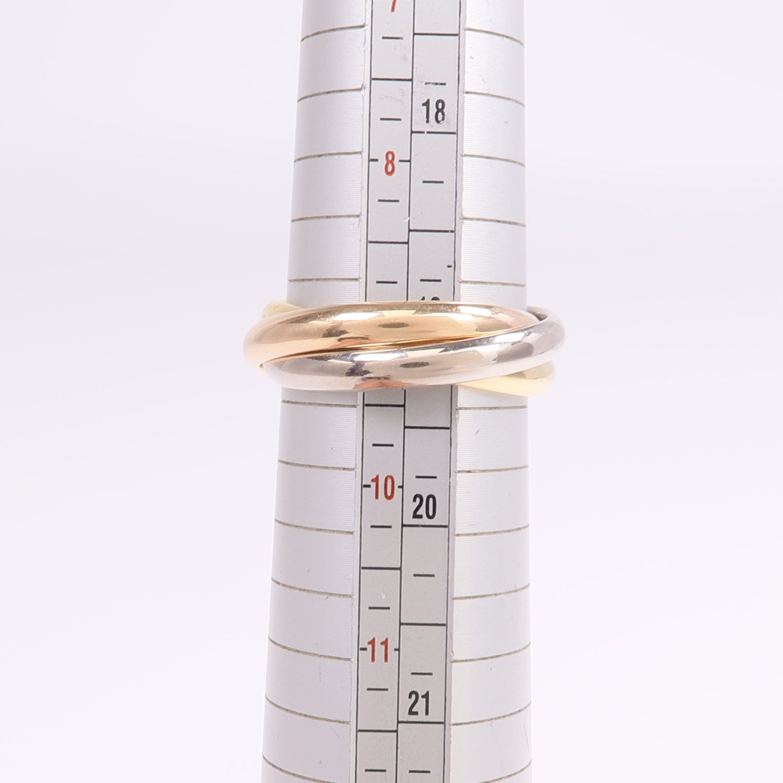 CARTIER 18K黃金/白金/玫瑰金Trinity Ring戒指Cartier#60/US#9.25
