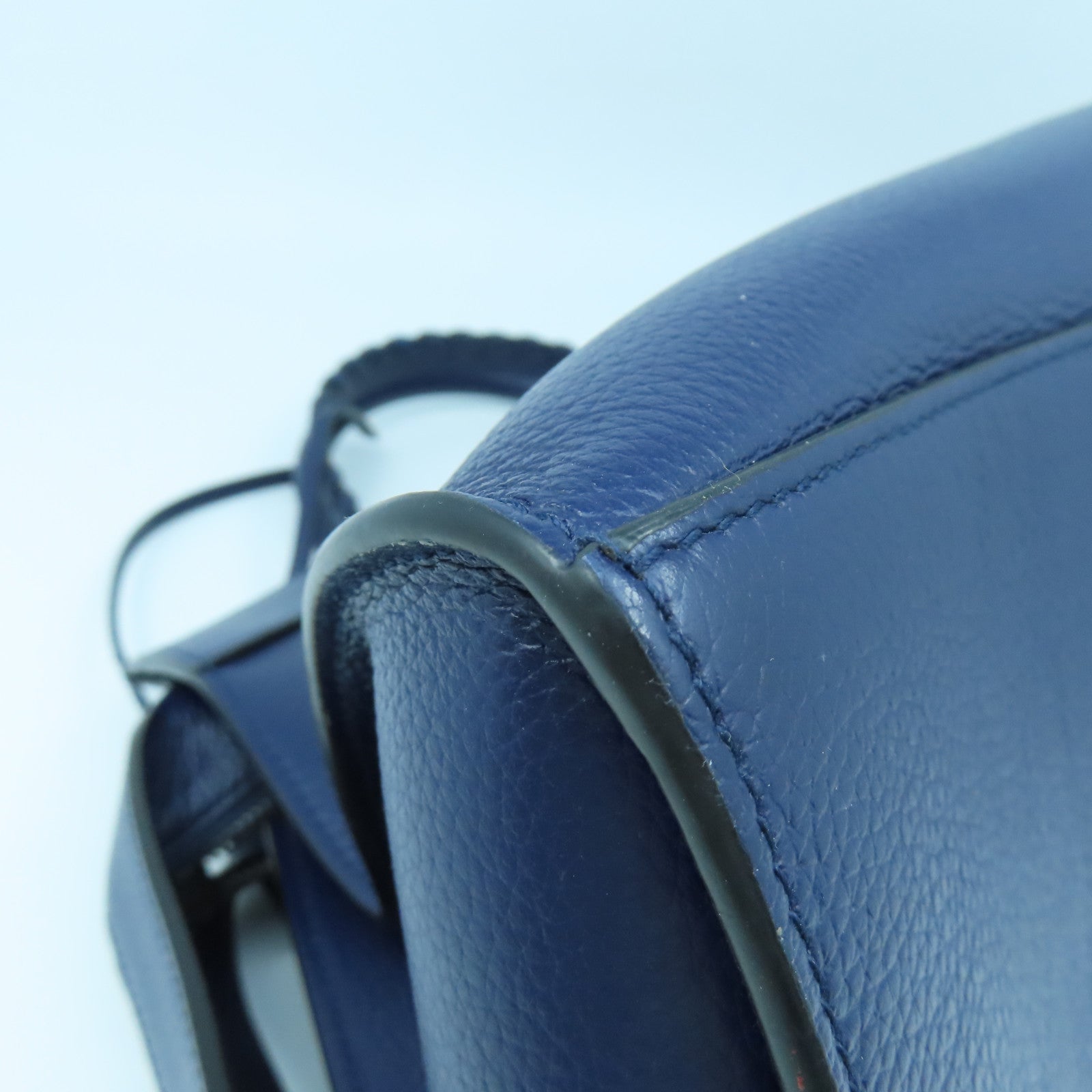 BALENCIAGA 牛皮皮革Neo Classic City黑扣手挽肩背兩用袋深藍色