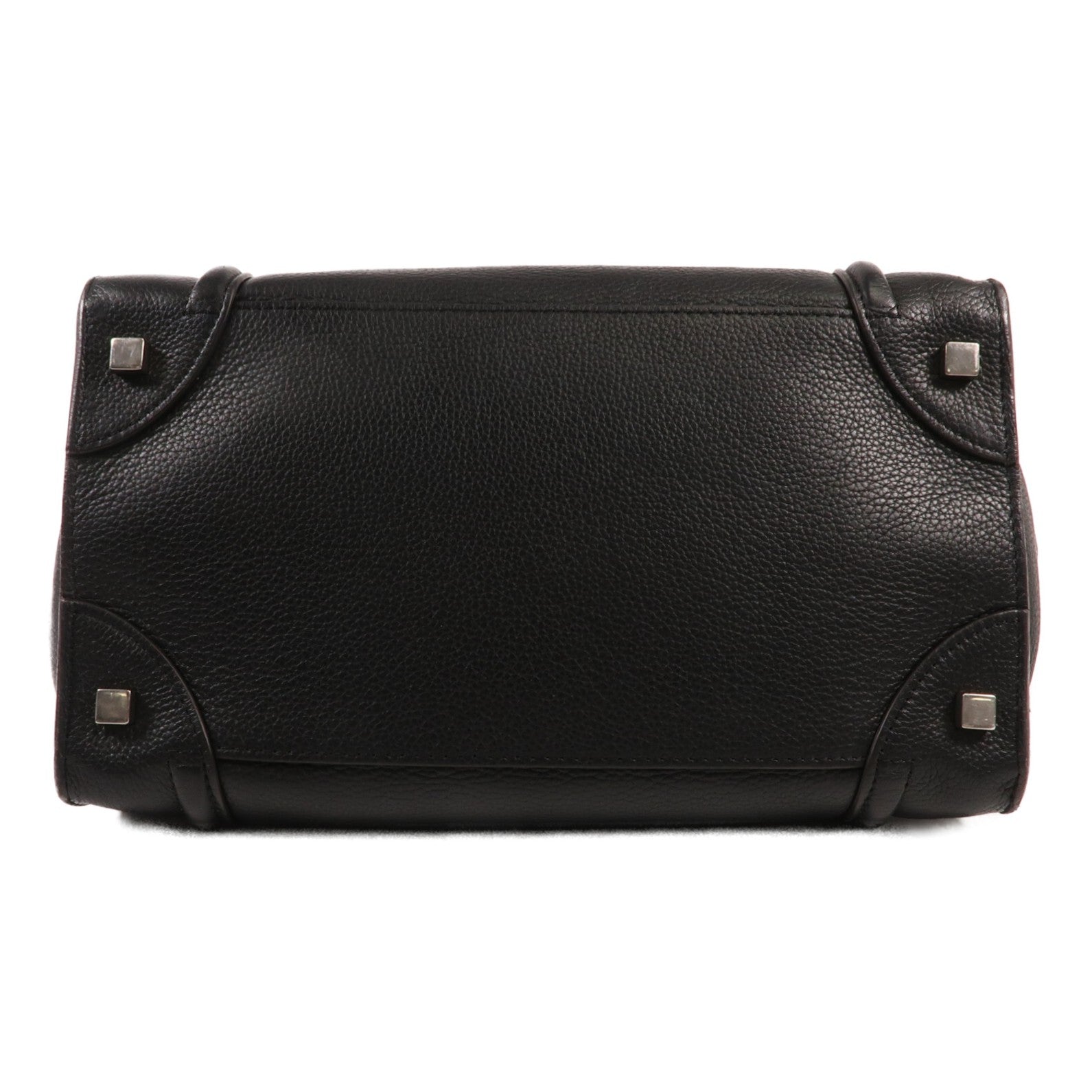 CELINE 牛皮皮革Mini Luggage銀扣手挽袋