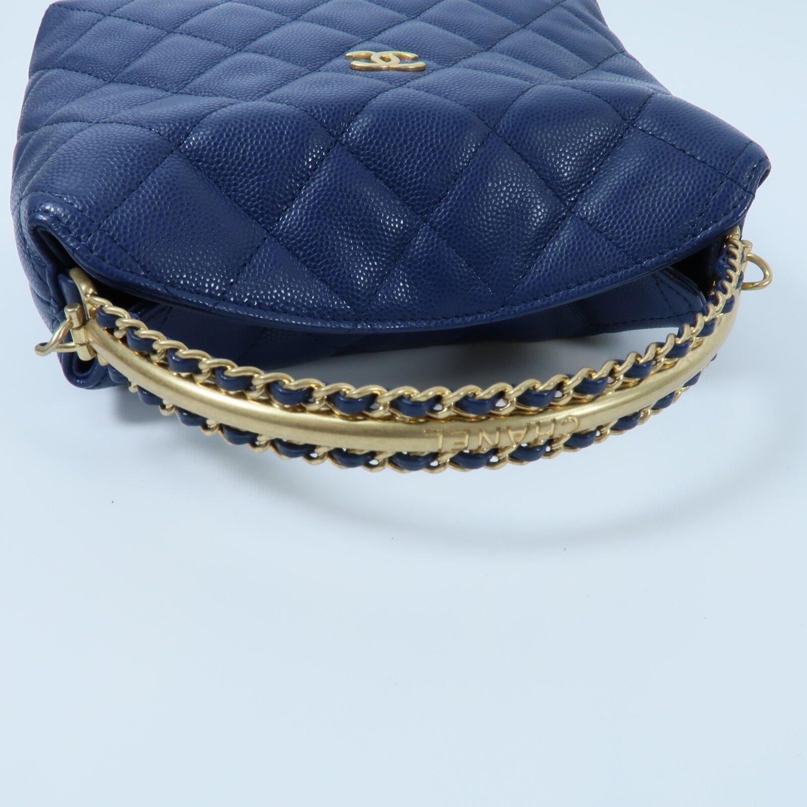 CHANEL 牛皮皮革2 Way Shoulder鏈帶手挽肩背兩用袋