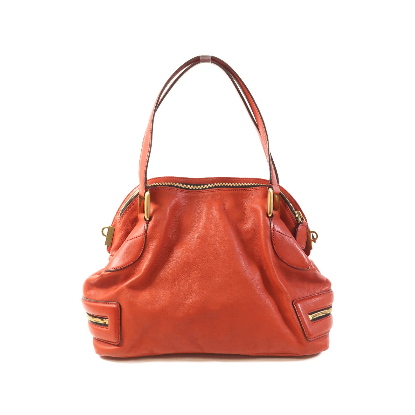 Chloe 牛皮皮革2 Way Bag金扣手挽肩背兩用袋