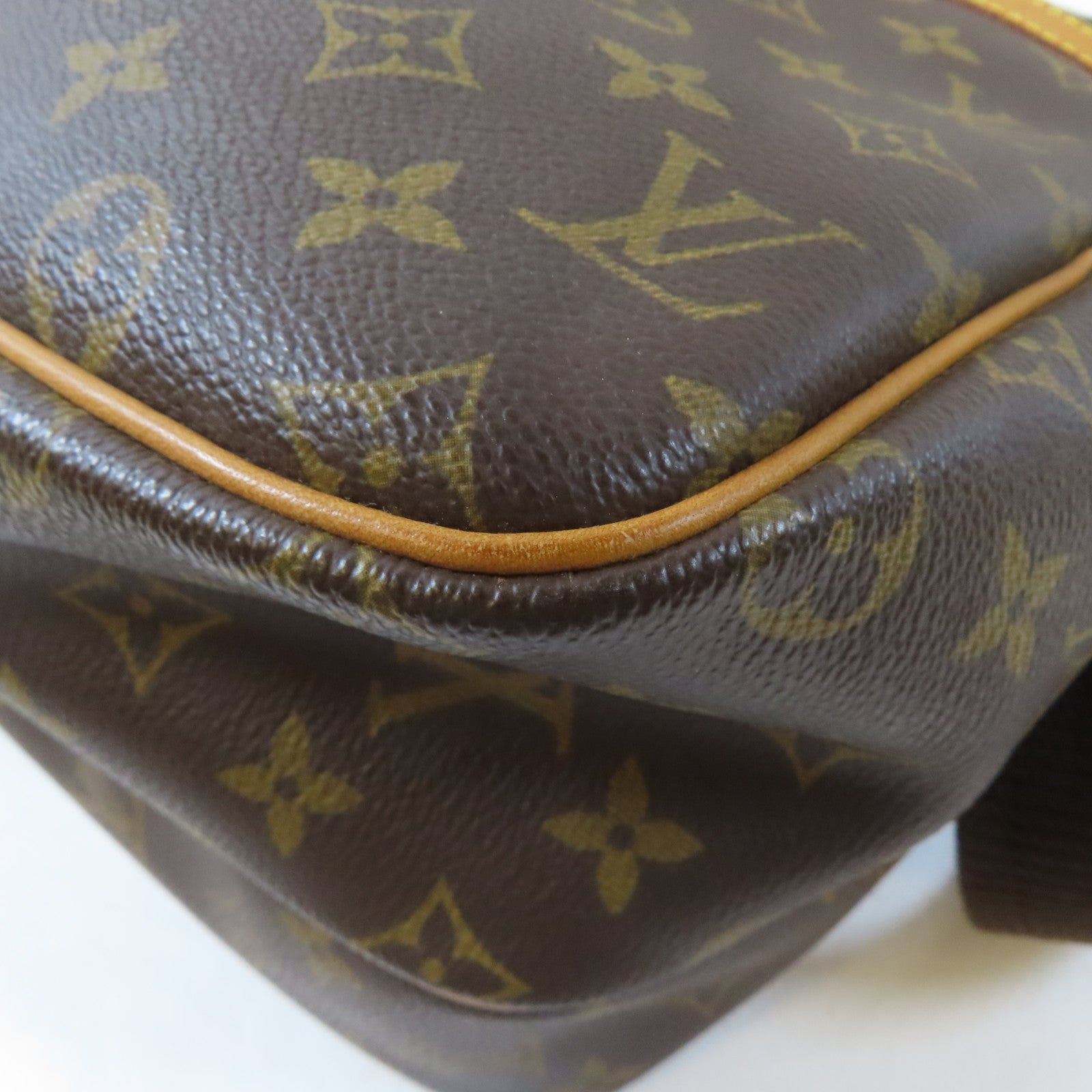 LOUIS VUITTON Monogram Reporter GM金扣肩背袋啡色