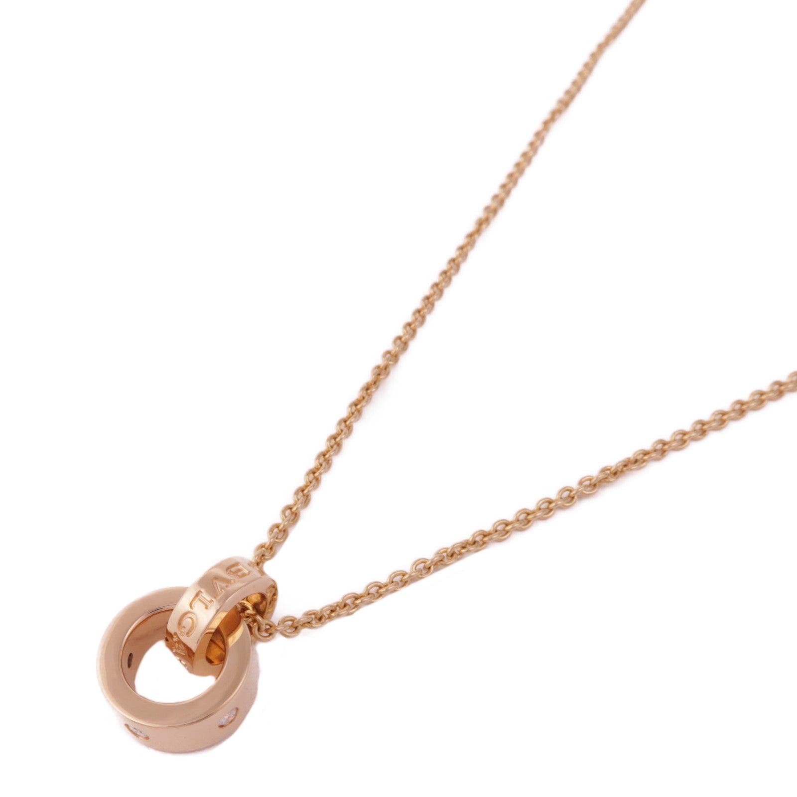 BVLGARI 18K玫瑰金Bvlgari Bvlgari 5P Diamond Necklace鑽石項鍊