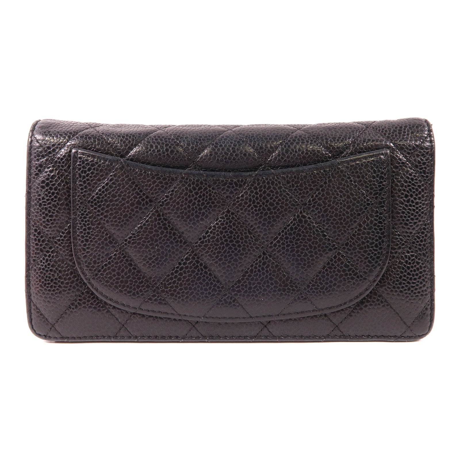 CHANEL 牛皮皮革Long Wallet金扣長錢包