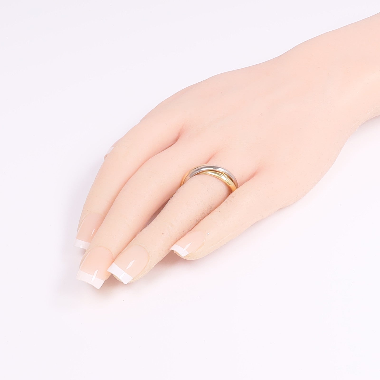 CARTIER 18K黃金/白金/玫瑰金Trinity Ring戒指Cartier#60/US#9.25