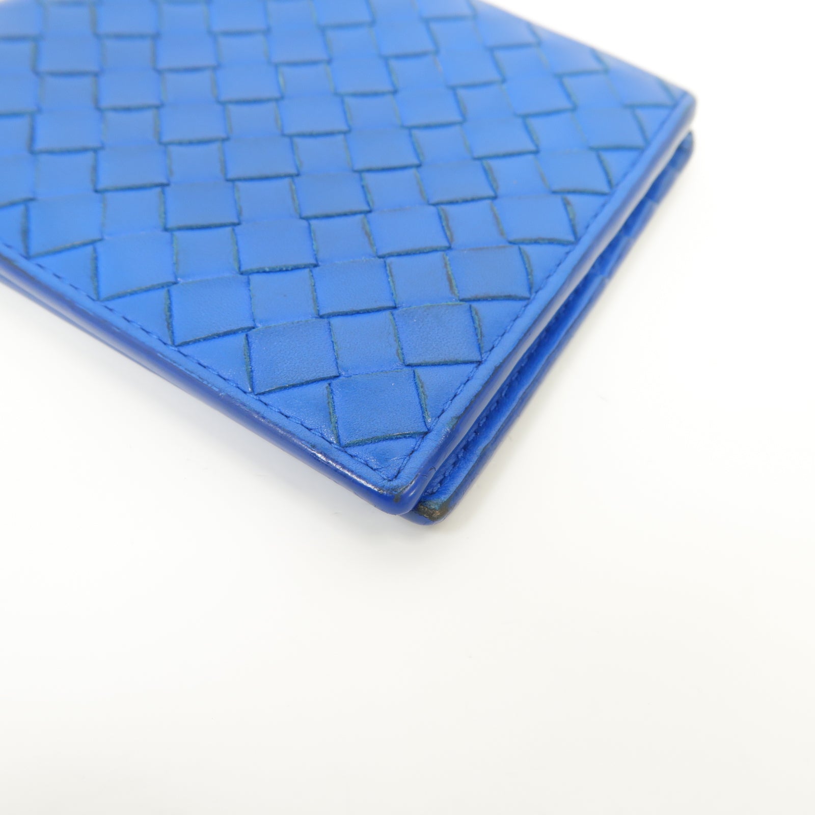 BOTTEGA VENETA 織紋皮革Wallet錢包藍色