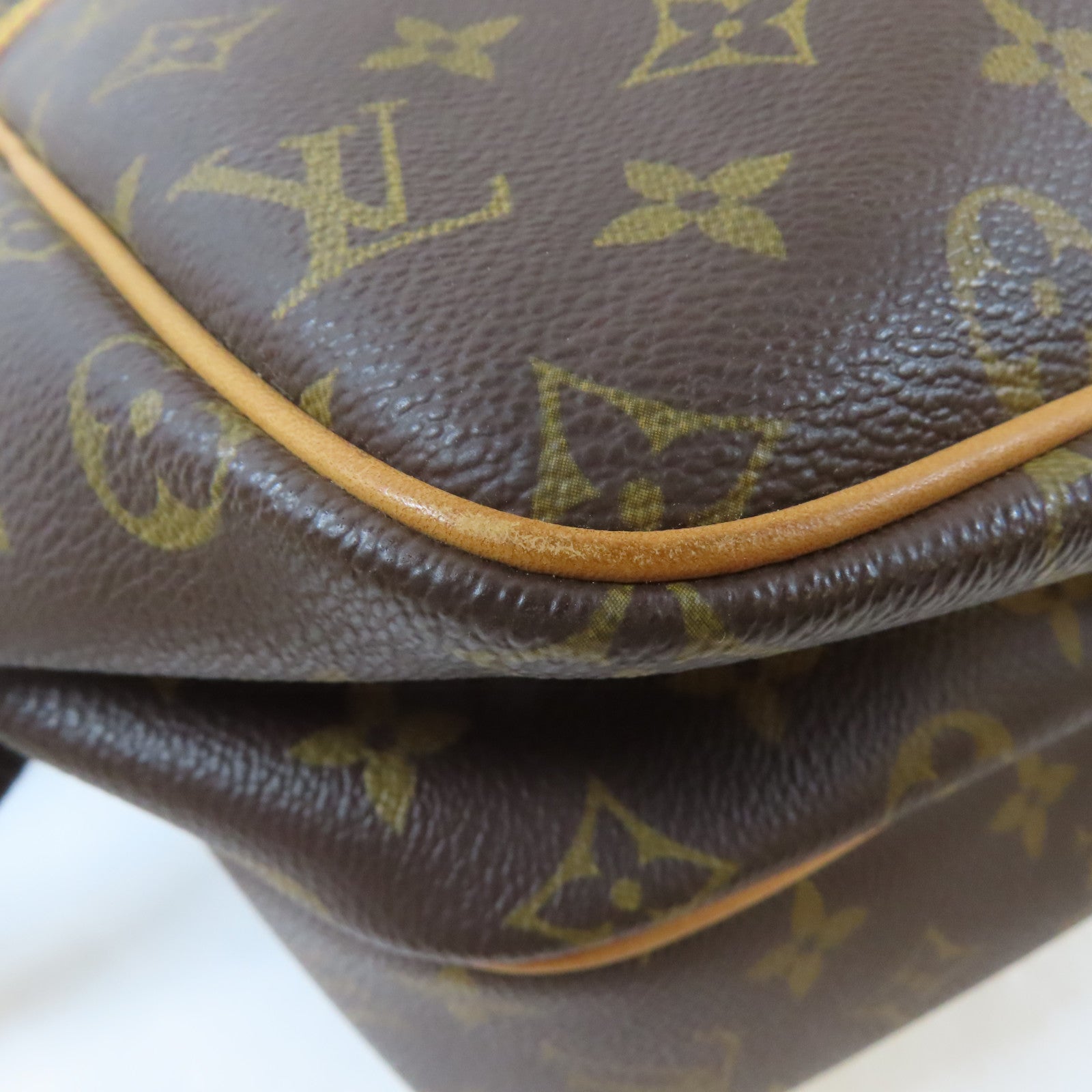 LOUIS VUITTON Monogram Reporter GM金扣肩背袋啡色