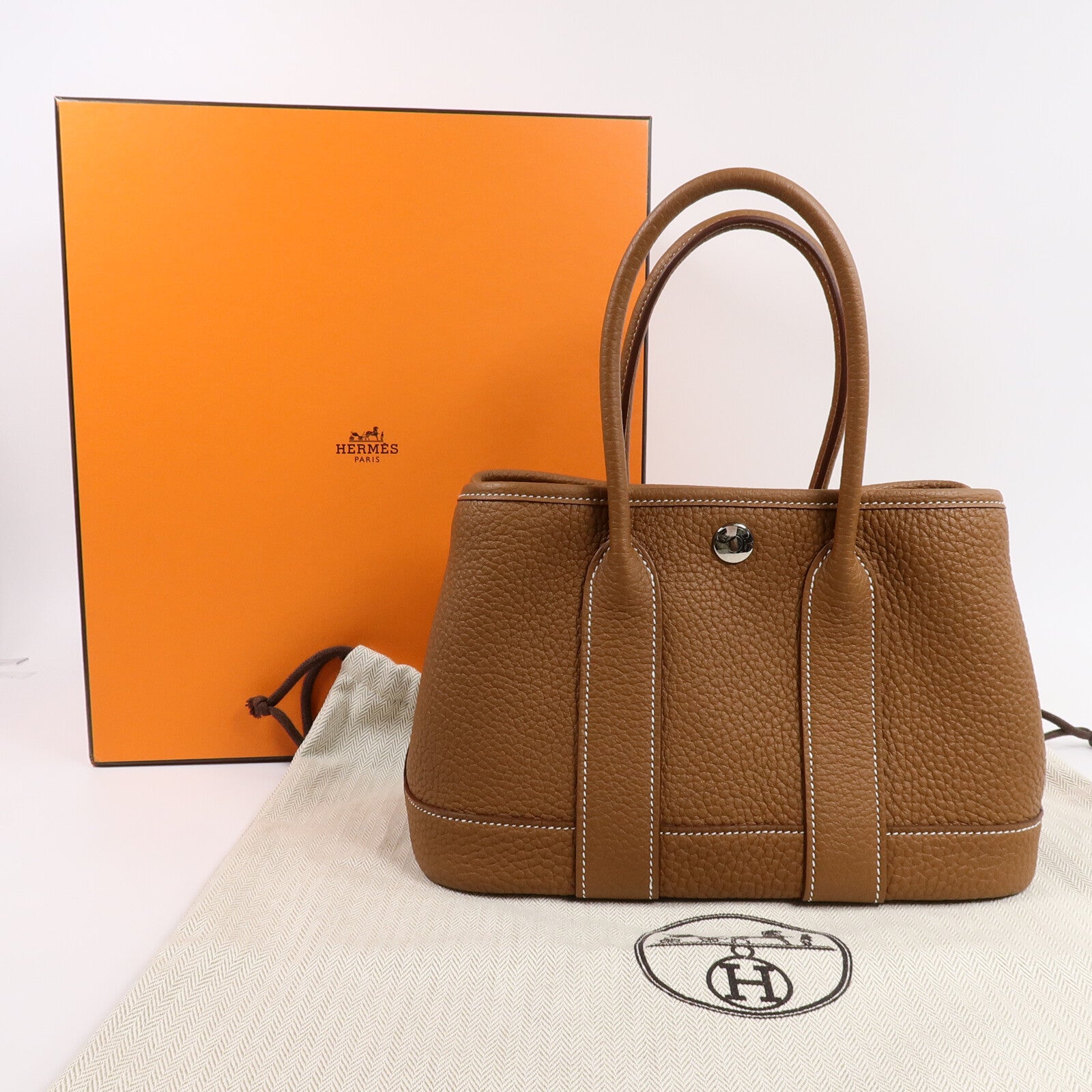 HERMES Negonda皮革Mini Garden Party手挽袋