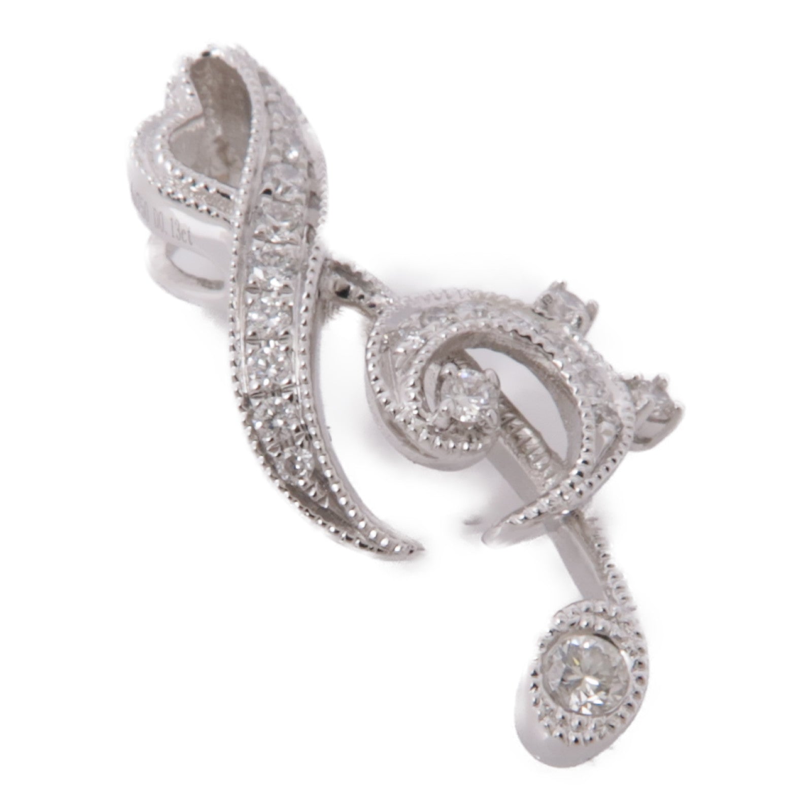 JEWELRY 18K白金Diamond Pendant Top鑽石吊墜