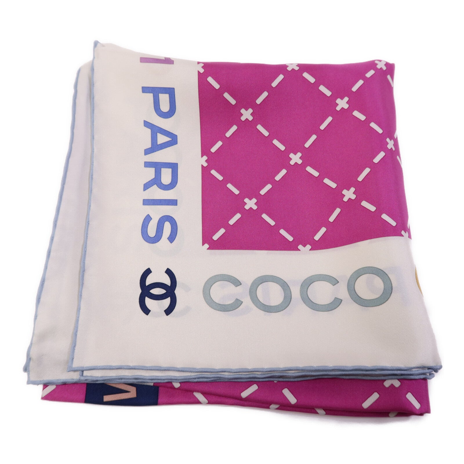 CHANEL 絲質Scarf 90x90絲巾