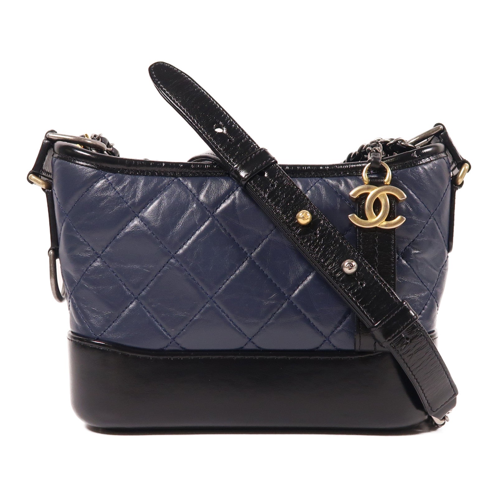 CHANEL 牛皮皮革Gabrielle鏈帶肩背袋