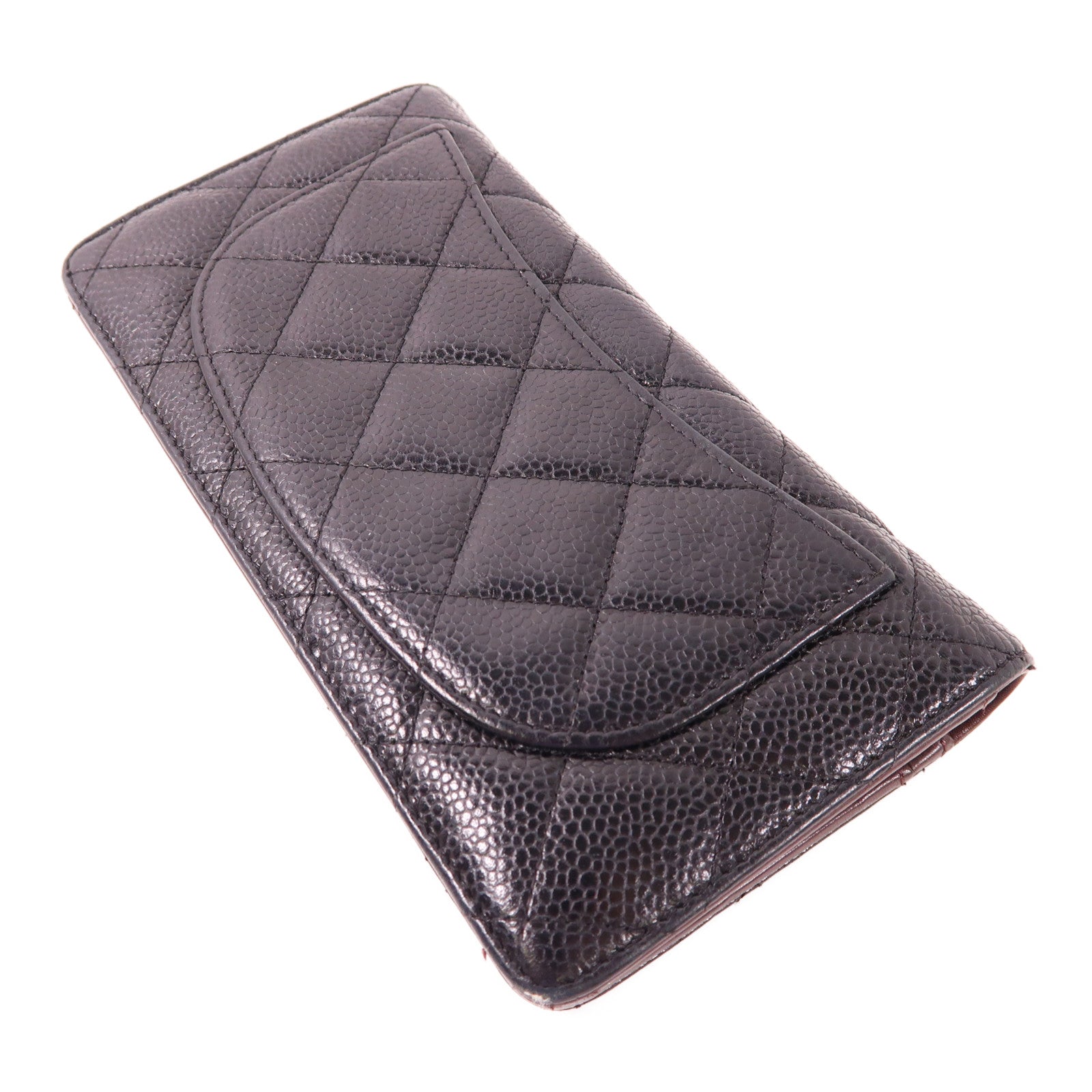 CHANEL 牛皮皮革Long Wallet金扣長錢包