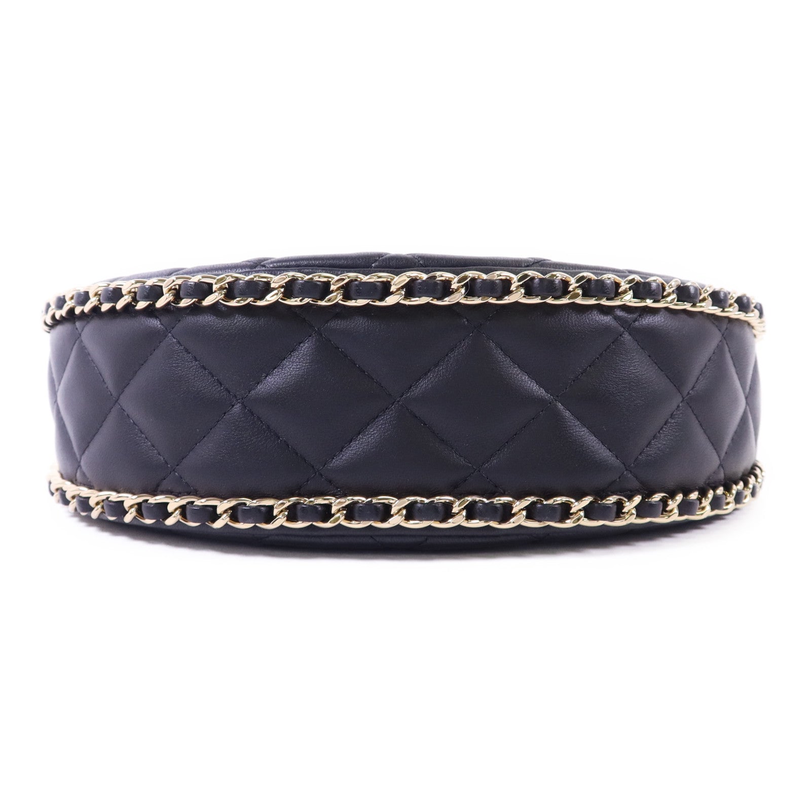 CHANEL 羊皮皮革Matelasse Hobo金扣鏈帶肩背袋