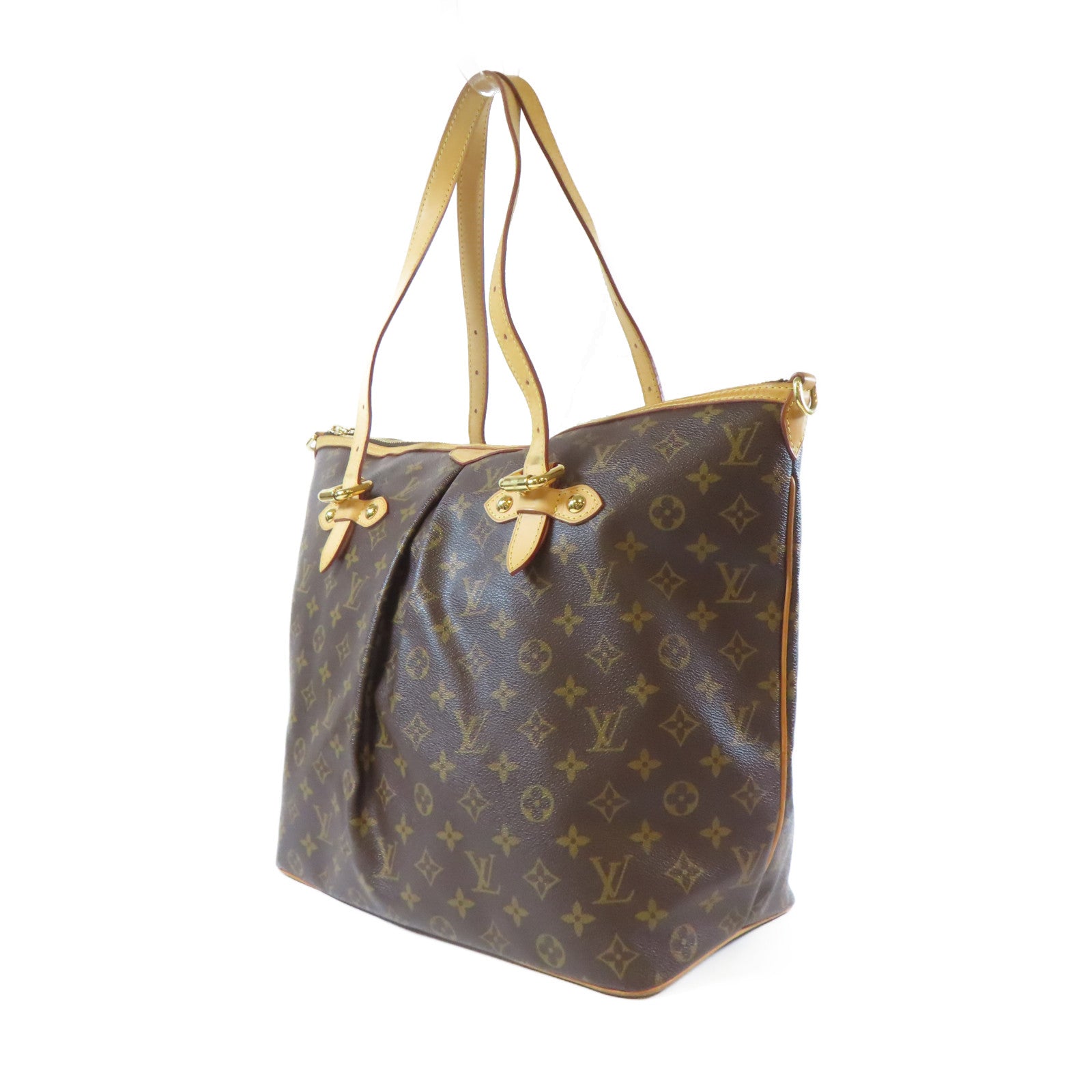 LOUIS VUITTON 【激減優惠】Monogram Palermo GM 2 Way Shoulder金扣手挽肩背兩用袋啡色