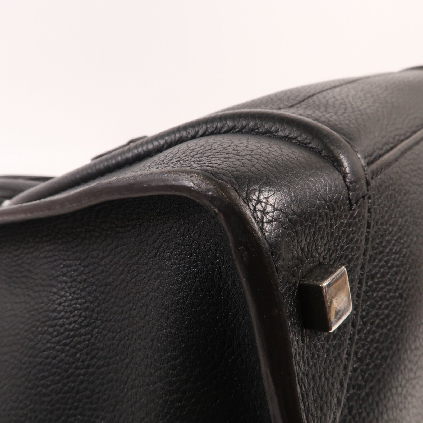 CELINE 牛皮皮革Mini Luggage銀扣手挽袋