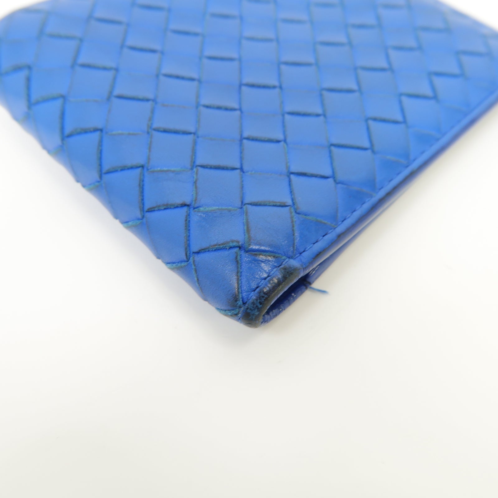 BOTTEGA VENETA 織紋皮革Wallet錢包藍色
