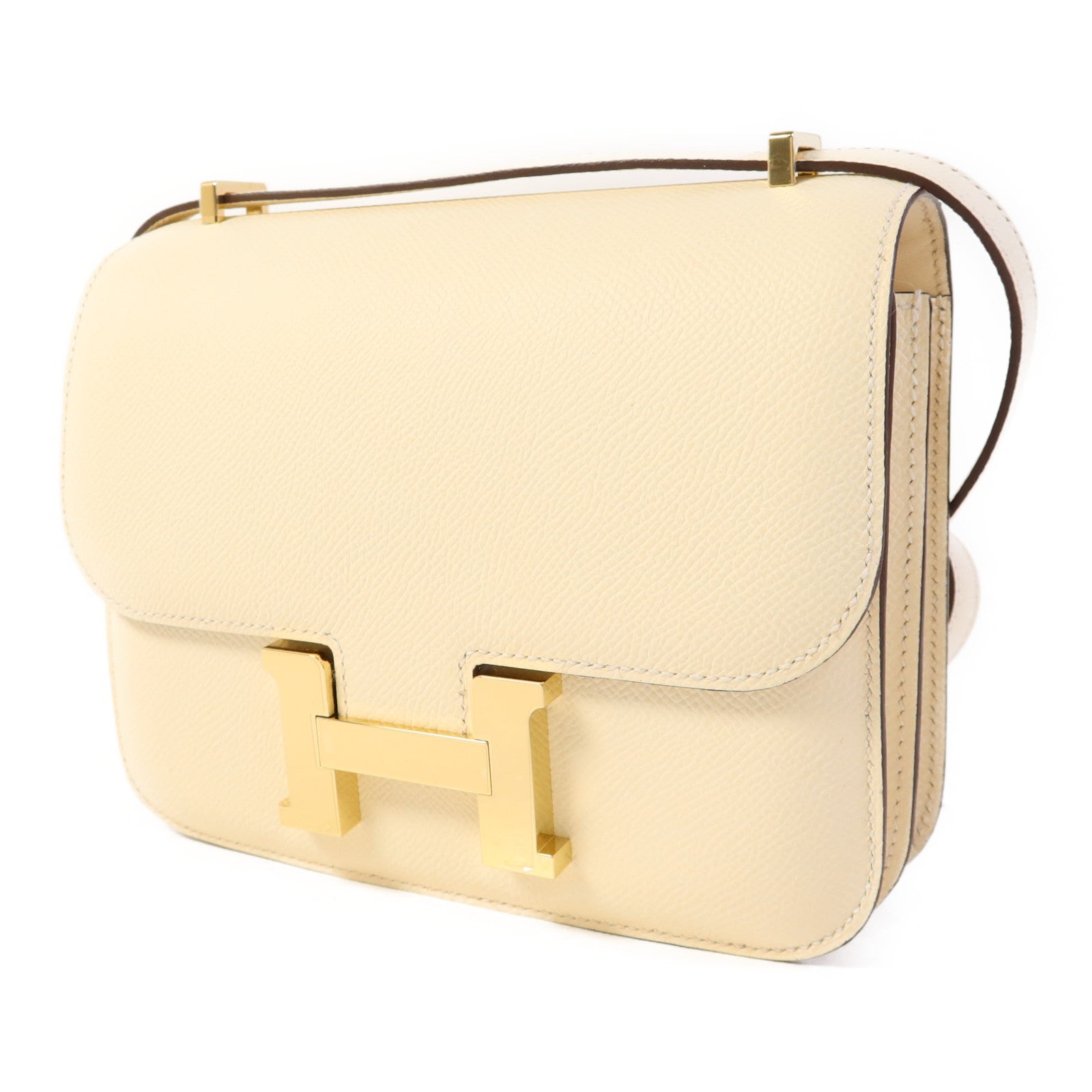 HERMES Epsom皮革Constance Mini金扣肩背袋Nata