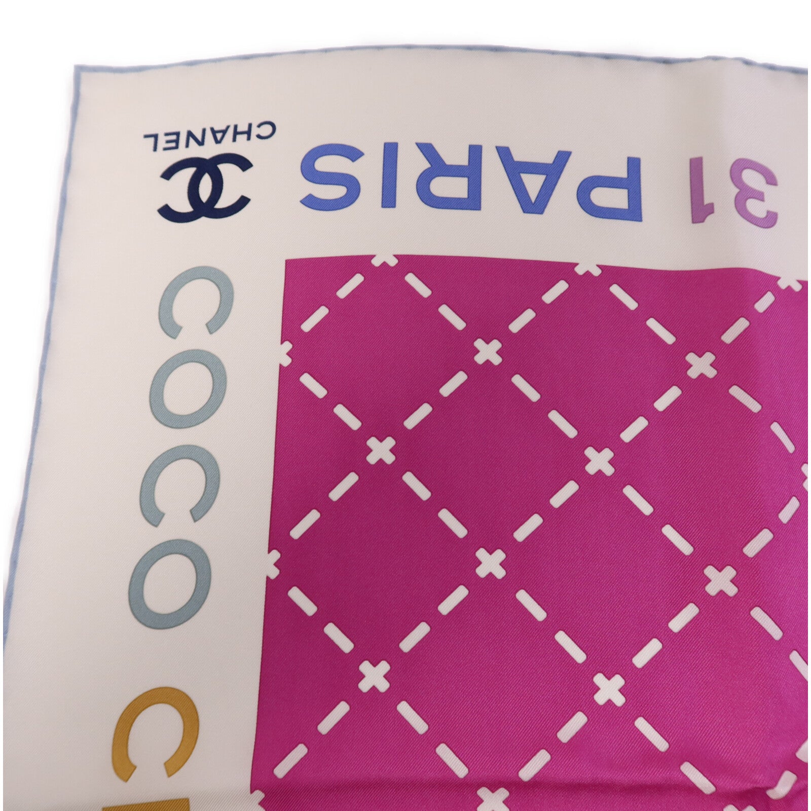 CHANEL 絲質Scarf 90x90絲巾