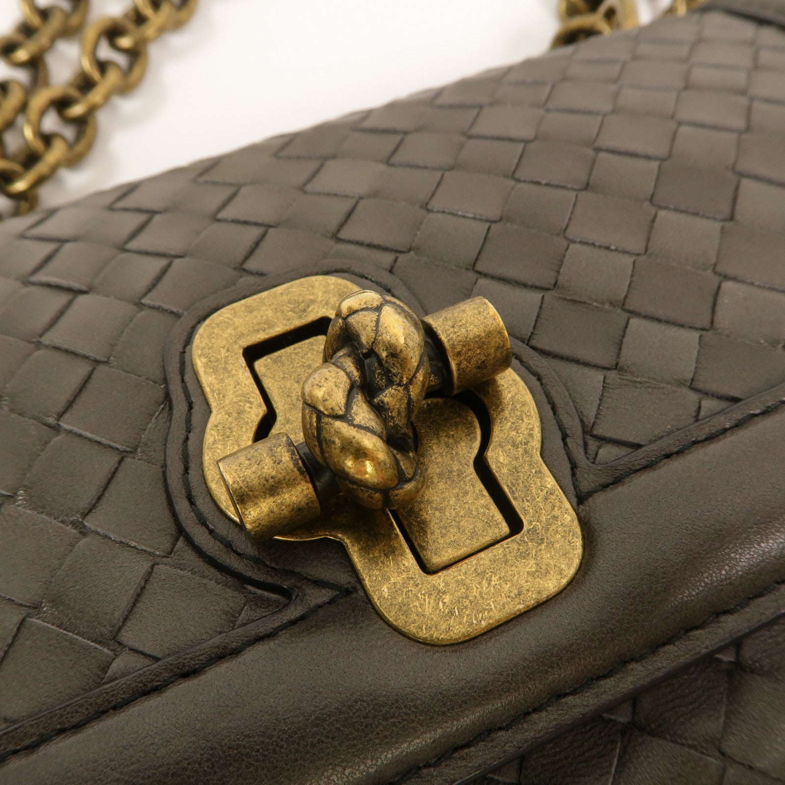 BOTTEGA VENETA 羊皮皮革Olimpia Bag鏈帶肩背袋