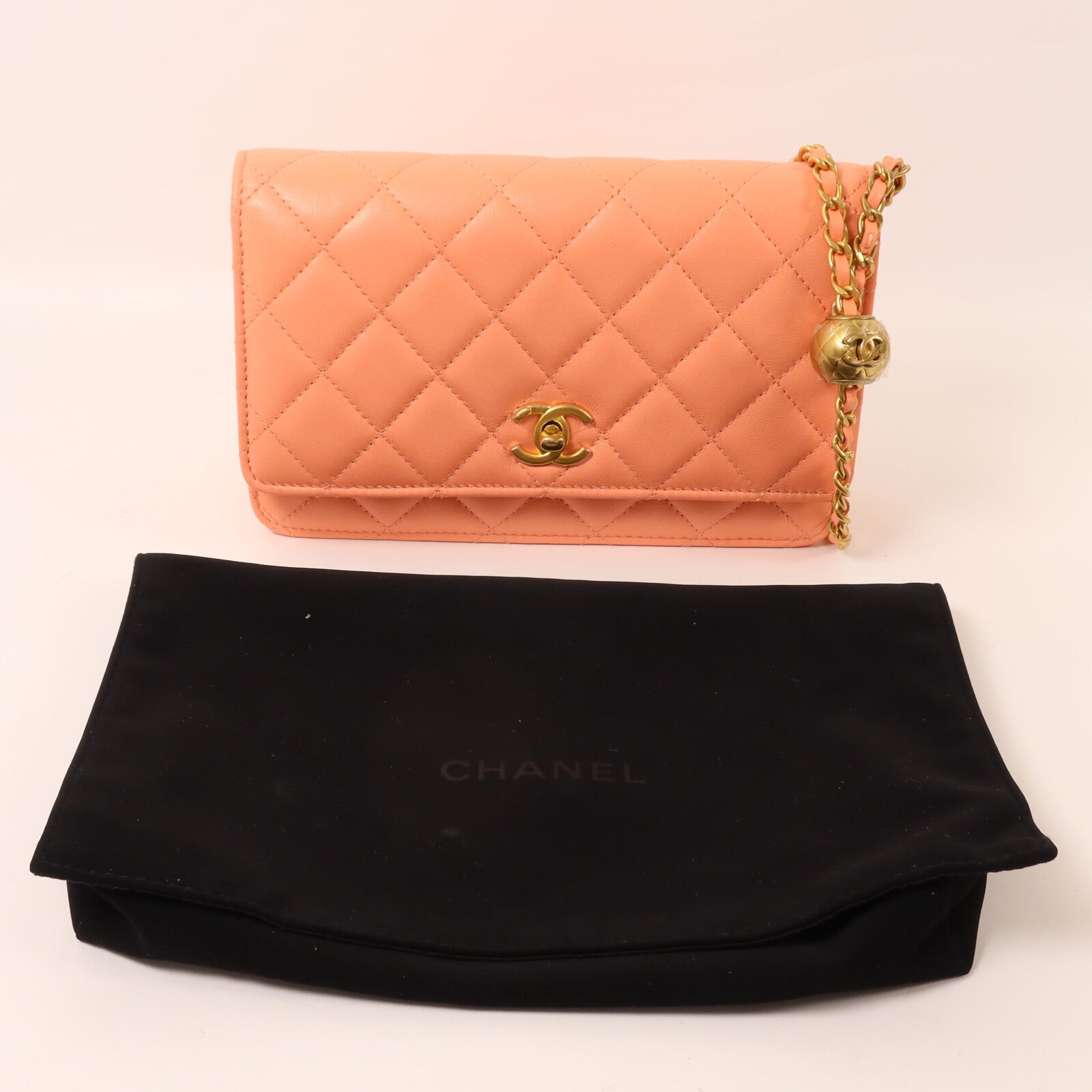 CHANEL 【激減優惠】羊皮皮革Wallet On Chain鏈帶肩背袋