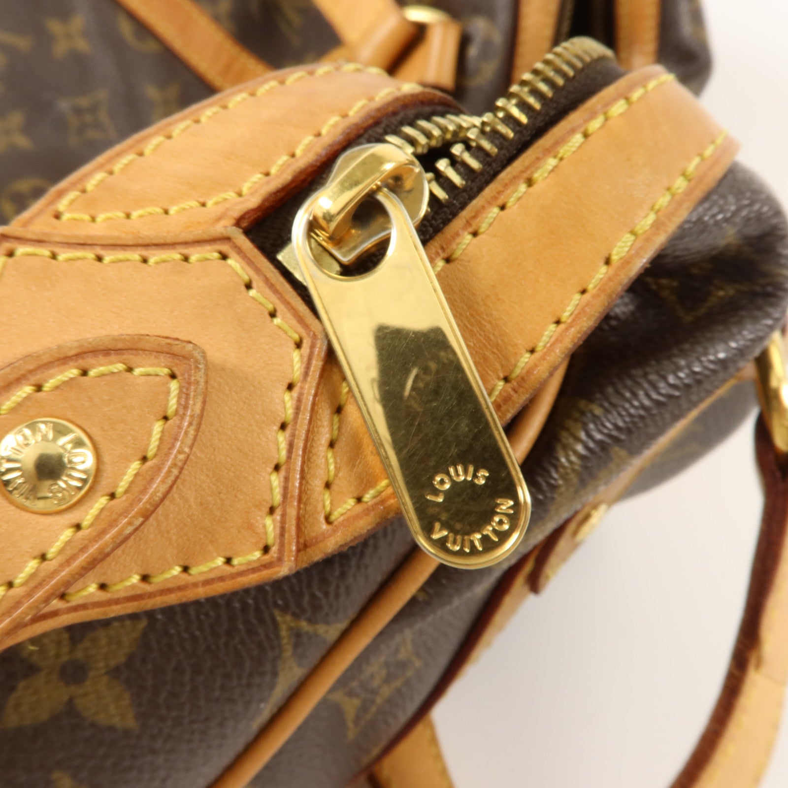 LOUIS VUITTON Monogram Stresa PM肩背袋棕色