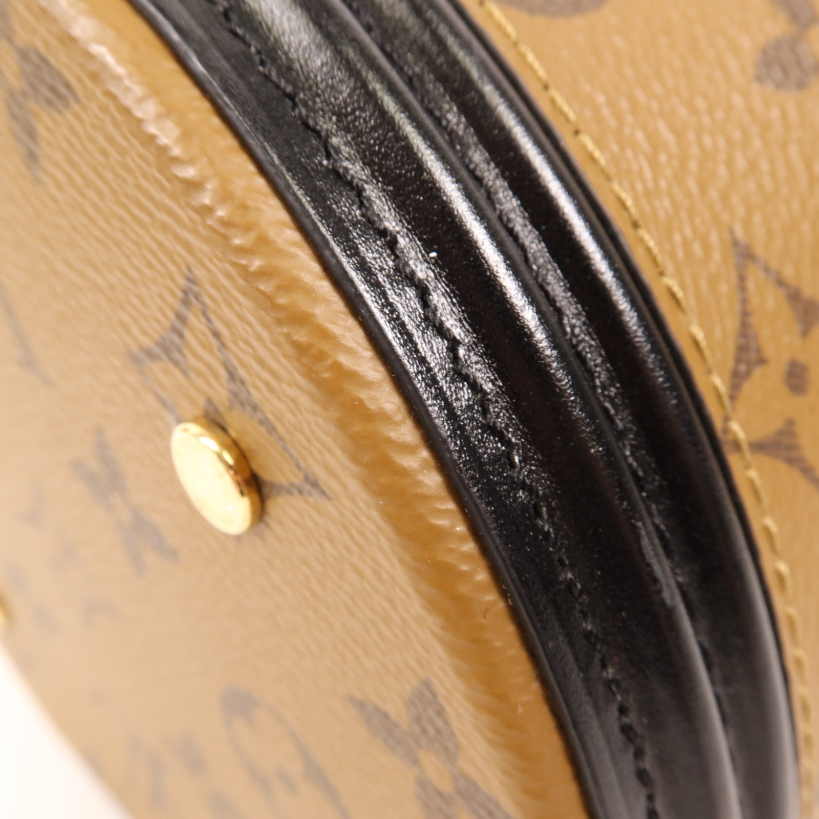 LOUIS VUITTON Monogram Reverse Cannes金扣手挽肩背兩用袋