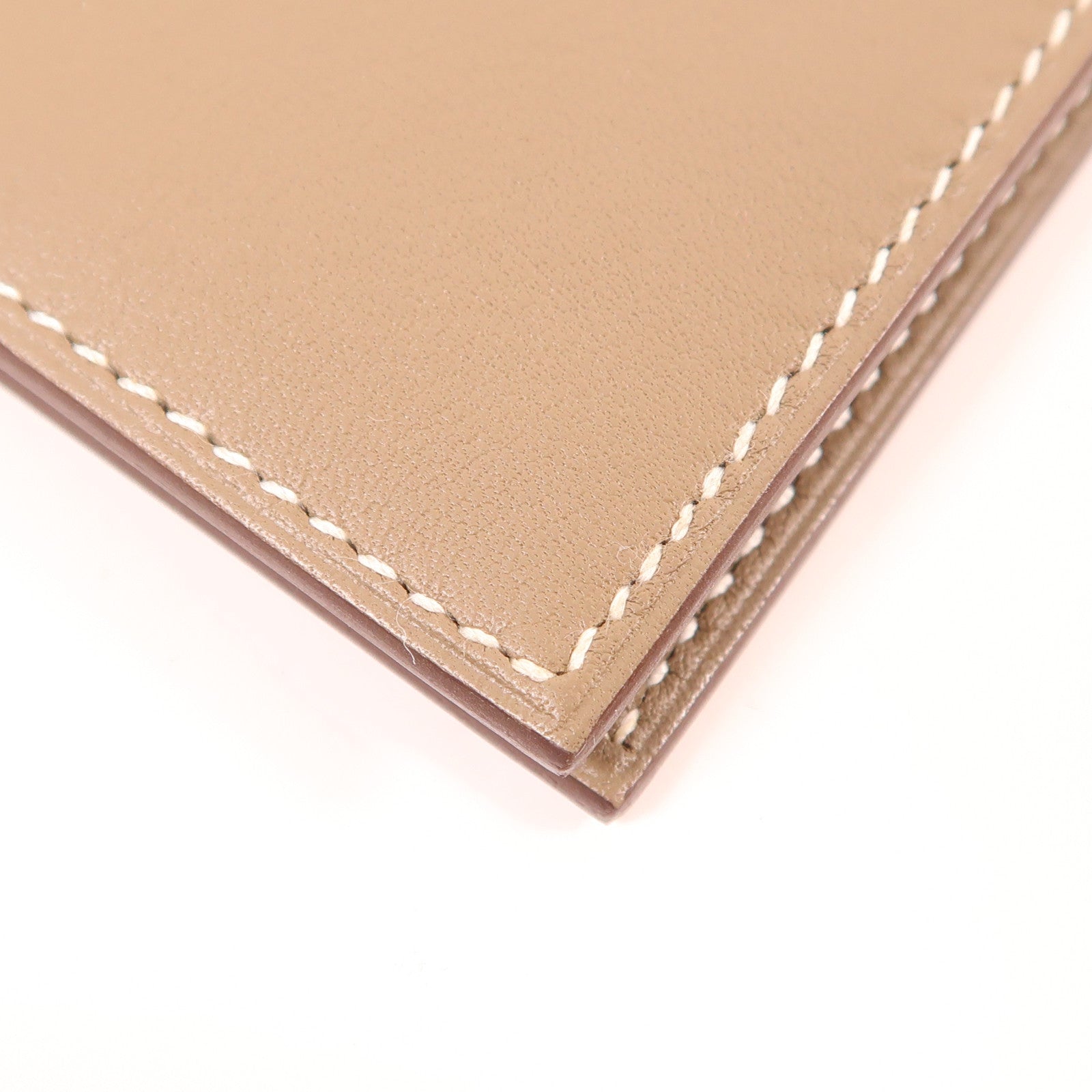 HERMES Swift皮革Citizen Twill Compact Wallet錢包Etoupe